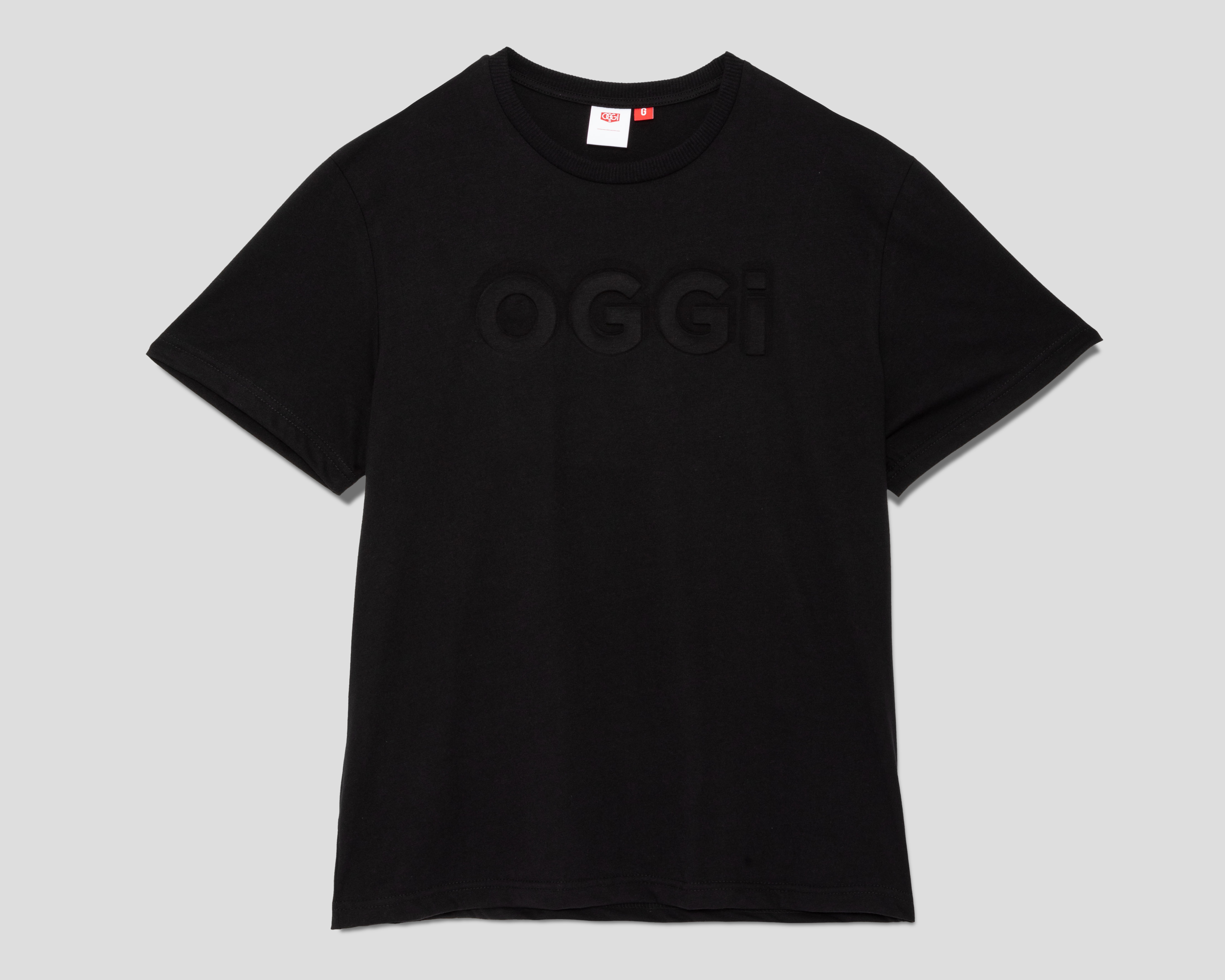 Playera de Cuello Redondo Negra Oggi para Hombre