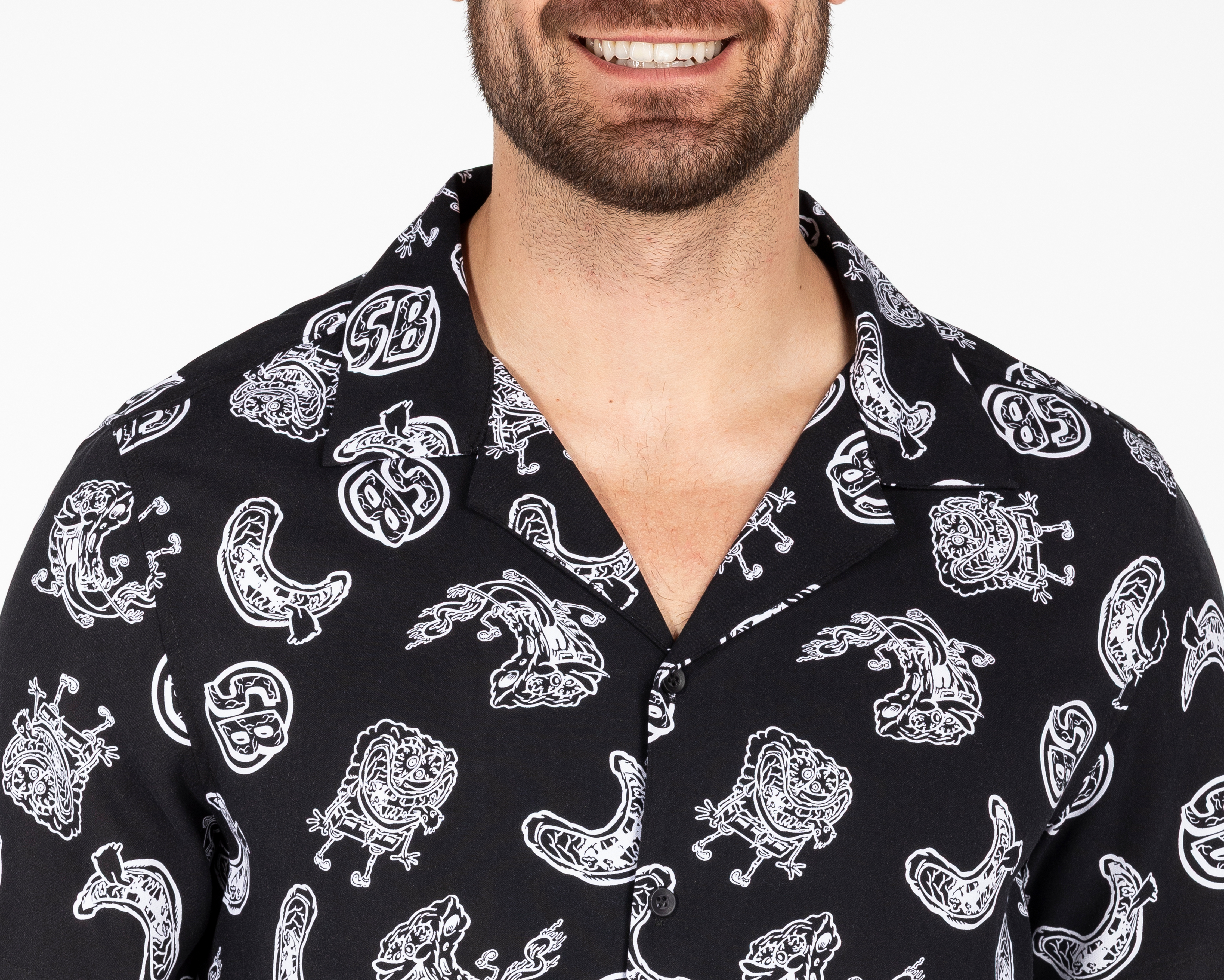 Foto 4 pulgar | Foto 3 | Camisa Casual Bob Esponja Regular Estampada para Hombre