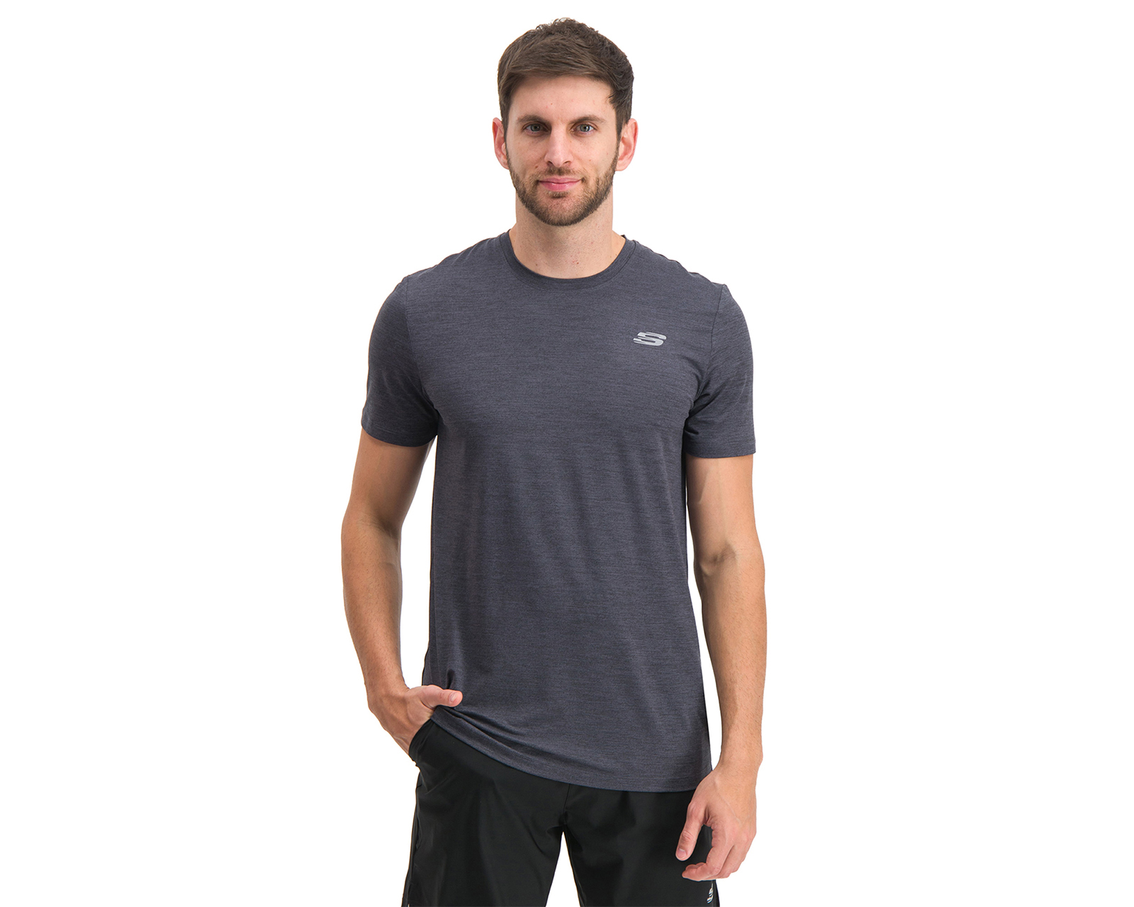 Foto 2 pulgar | Foto 1 | Playera Skechers de Entrenamiento para Hombre