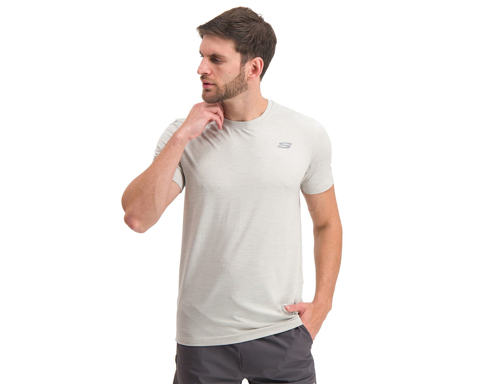 Foto 2 pulgar | Foto 1 | Playera Skechers de Entrenamiento para Hombre
