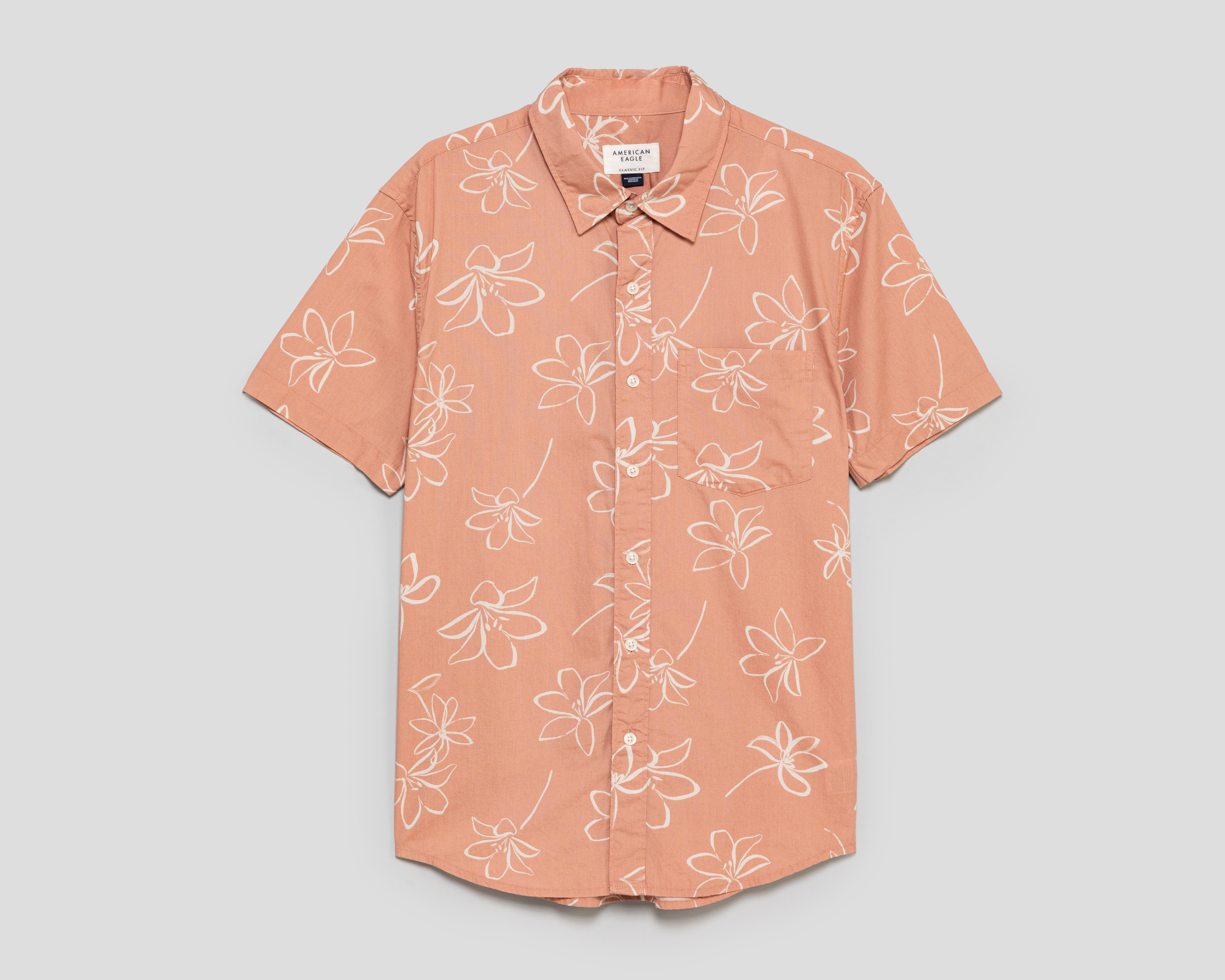 Foto 1 | Foto 1 | Camisa Casual de Algodón American Eagle Regular Estampada para Hombre