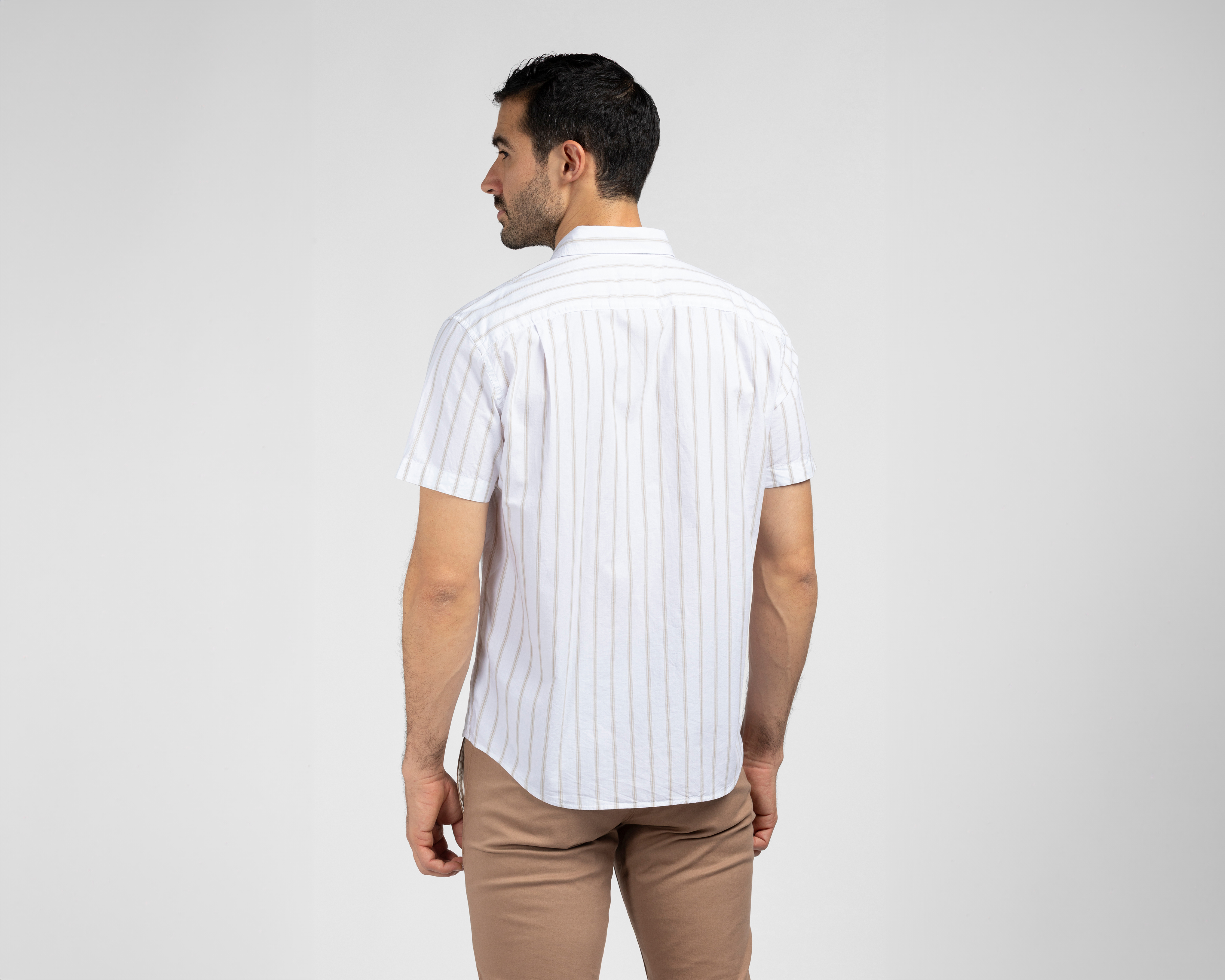 Foto 2 | Foto 2 | Camisa Casual de Algodón American Eagle Regular a Rayas para Hombre