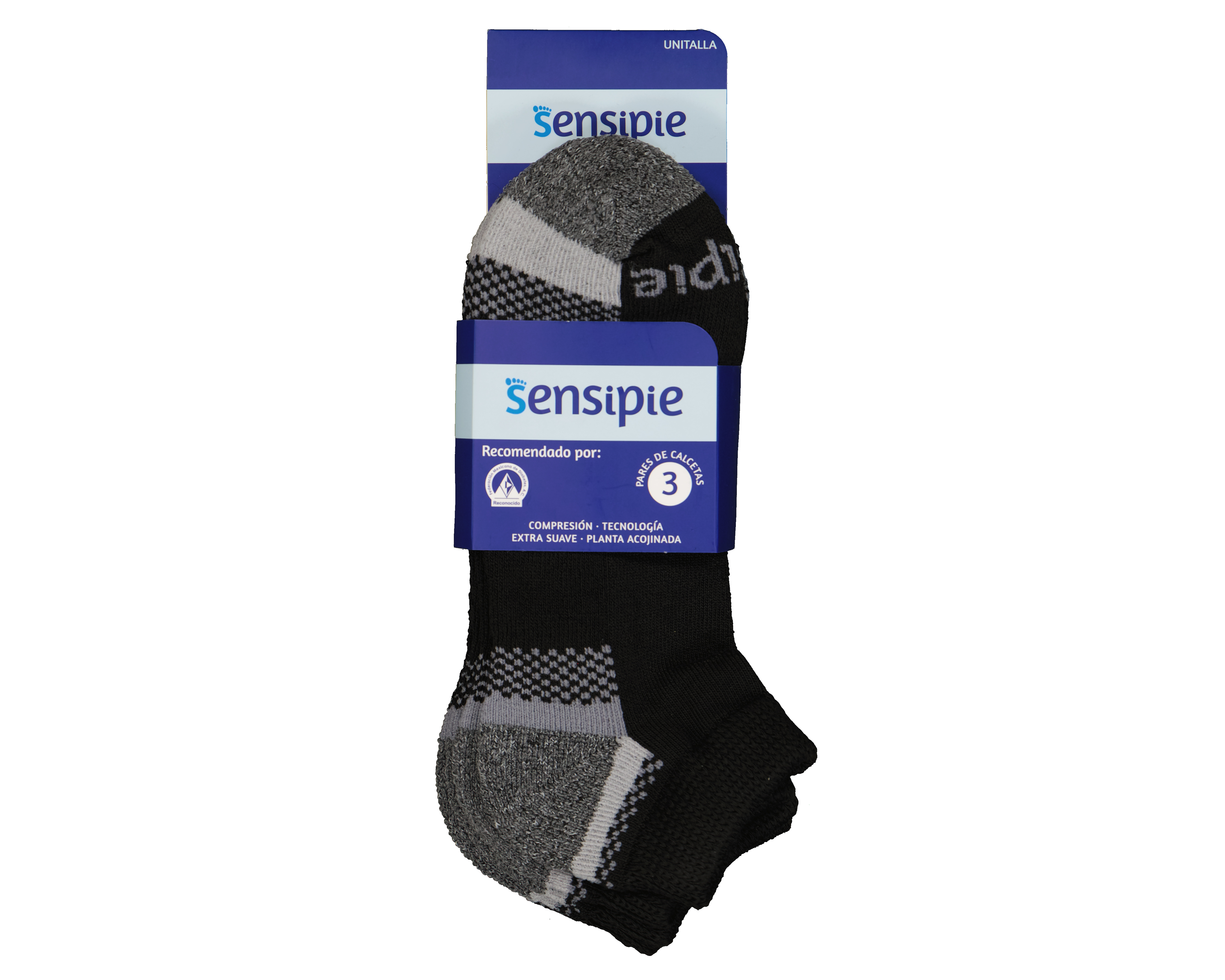 Foto 4 pulgar | Foto 3 | Calcetines para Personas con Diabetes Sensipie Unisex 3 Pares