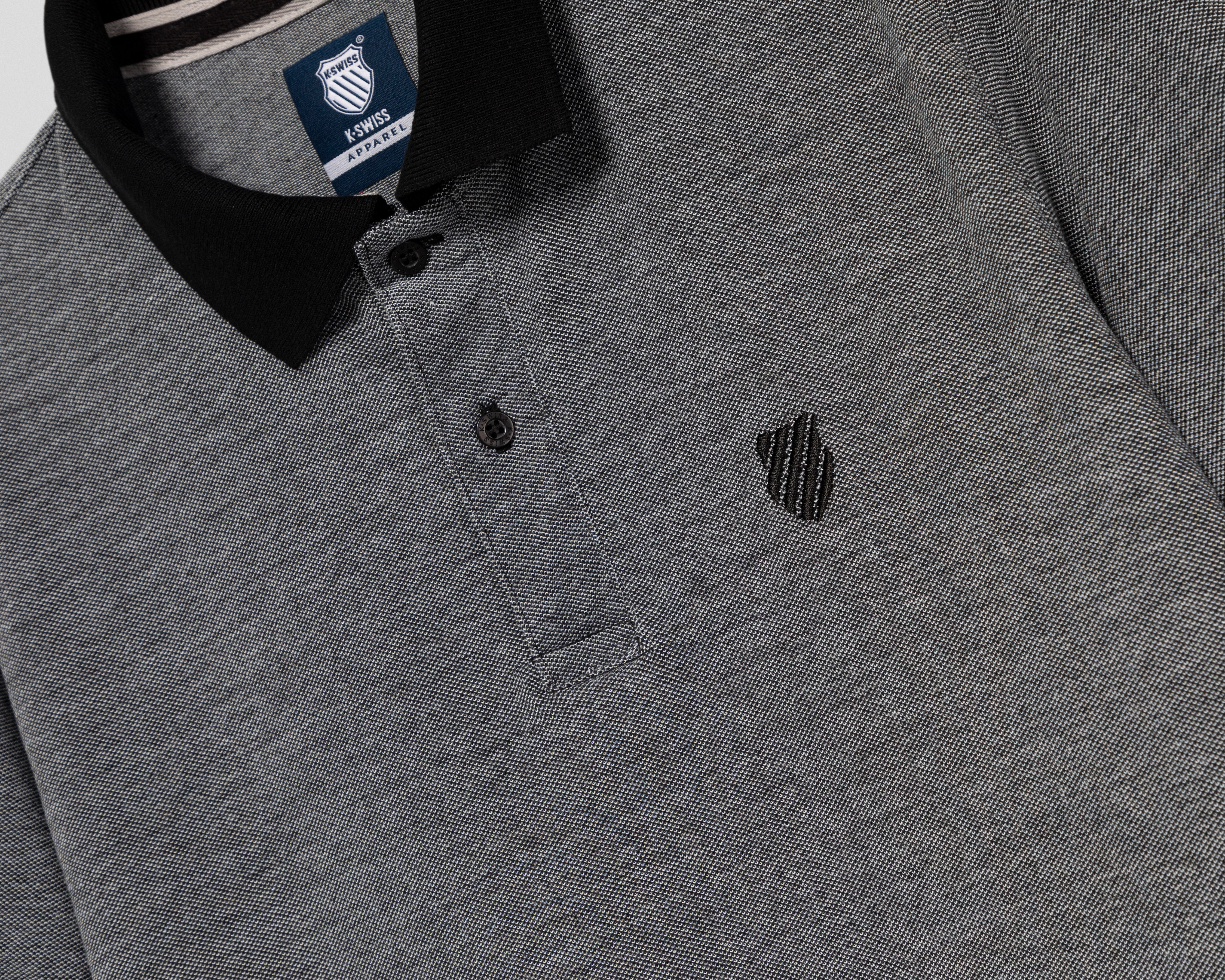 Foto 4 pulgar | Foto 3 | Playera Polo K-Swiss Gris para Hombre