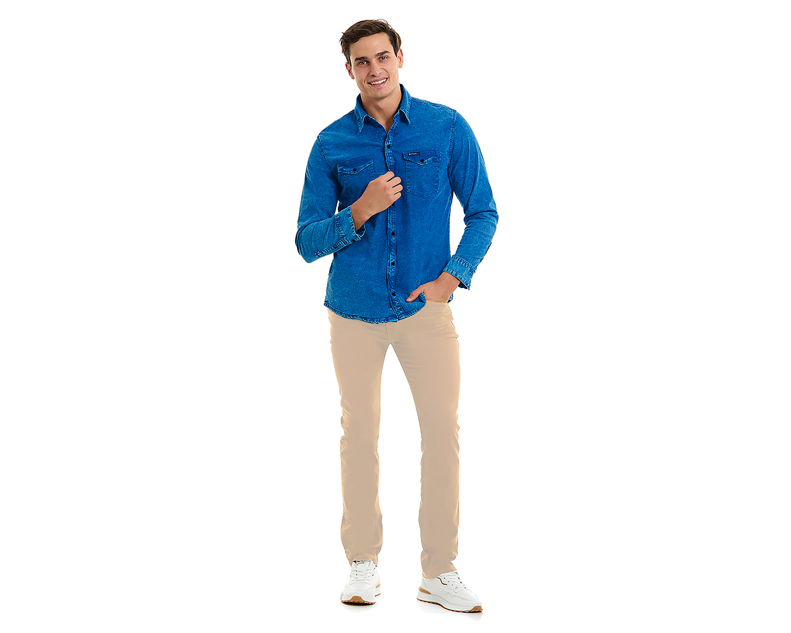 Foto 2 pulgar | Foto 1 | Camisa Casual Buffalo David Bitton Regular Lisa para Hombre