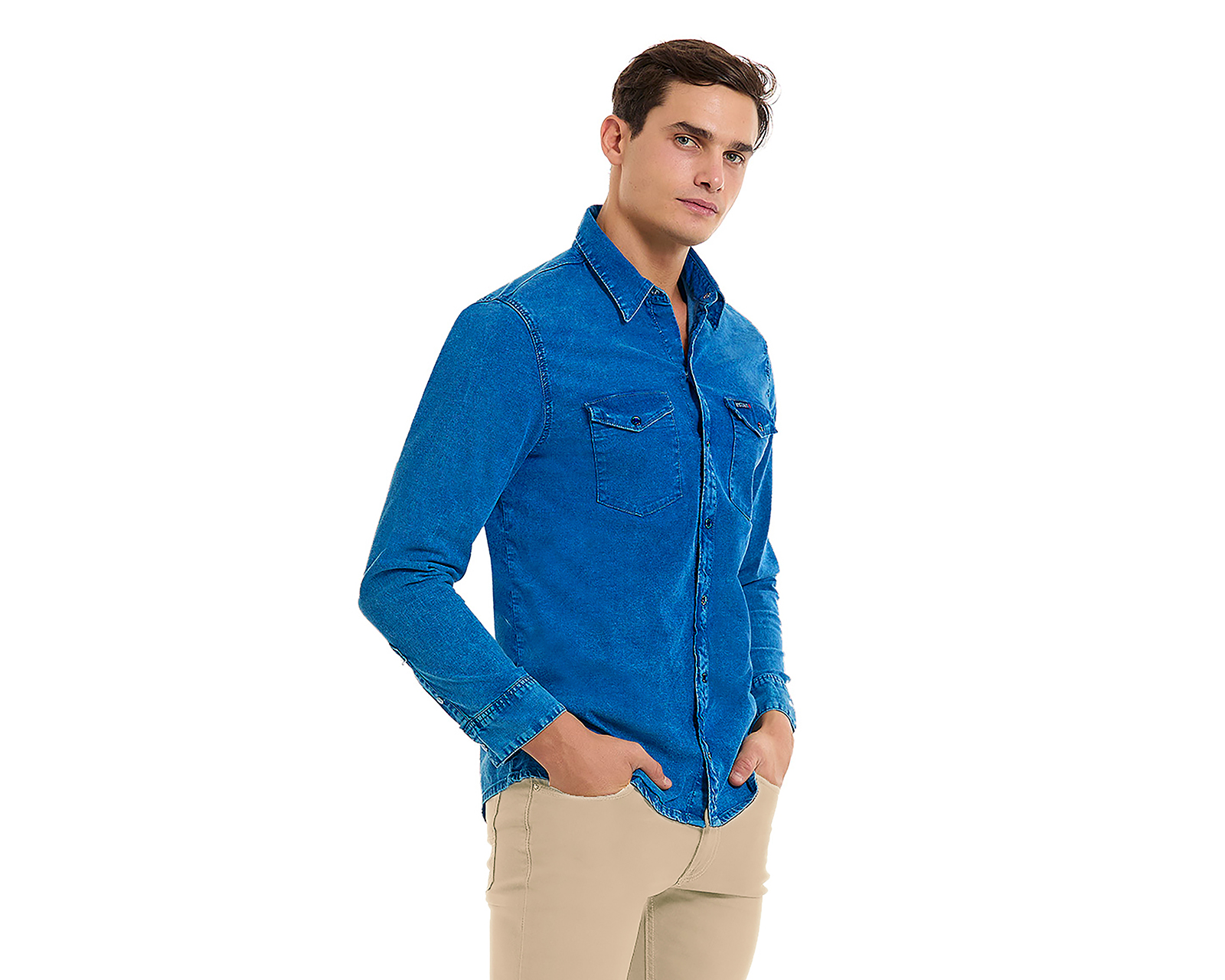 Foto 3 pulgar | Foto 2 | Camisa Casual Buffalo David Bitton Regular Lisa para Hombre