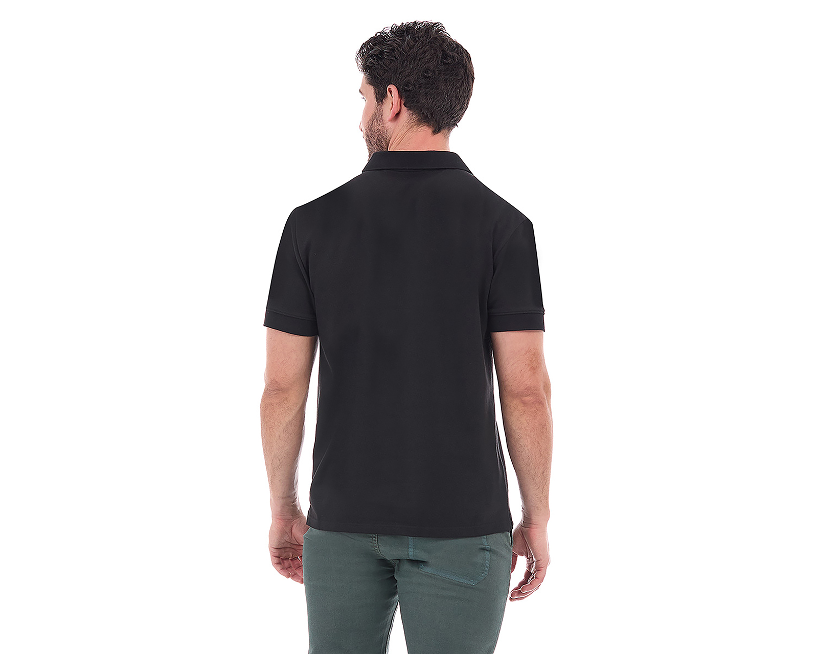 Foto 3 pulgar | Foto 2 | Playera Polo Buffalo David Bitton Manga Corta Negra para Hombre