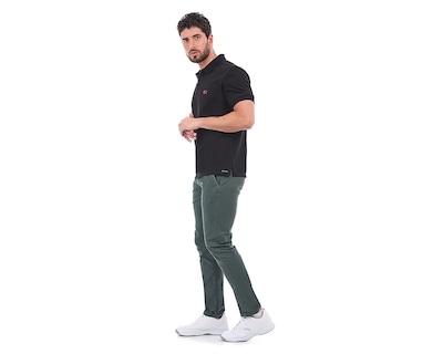 Foto 3 | Foto 3 | Playera Polo Buffalo David Bitton Manga Corta Negra para Hombre