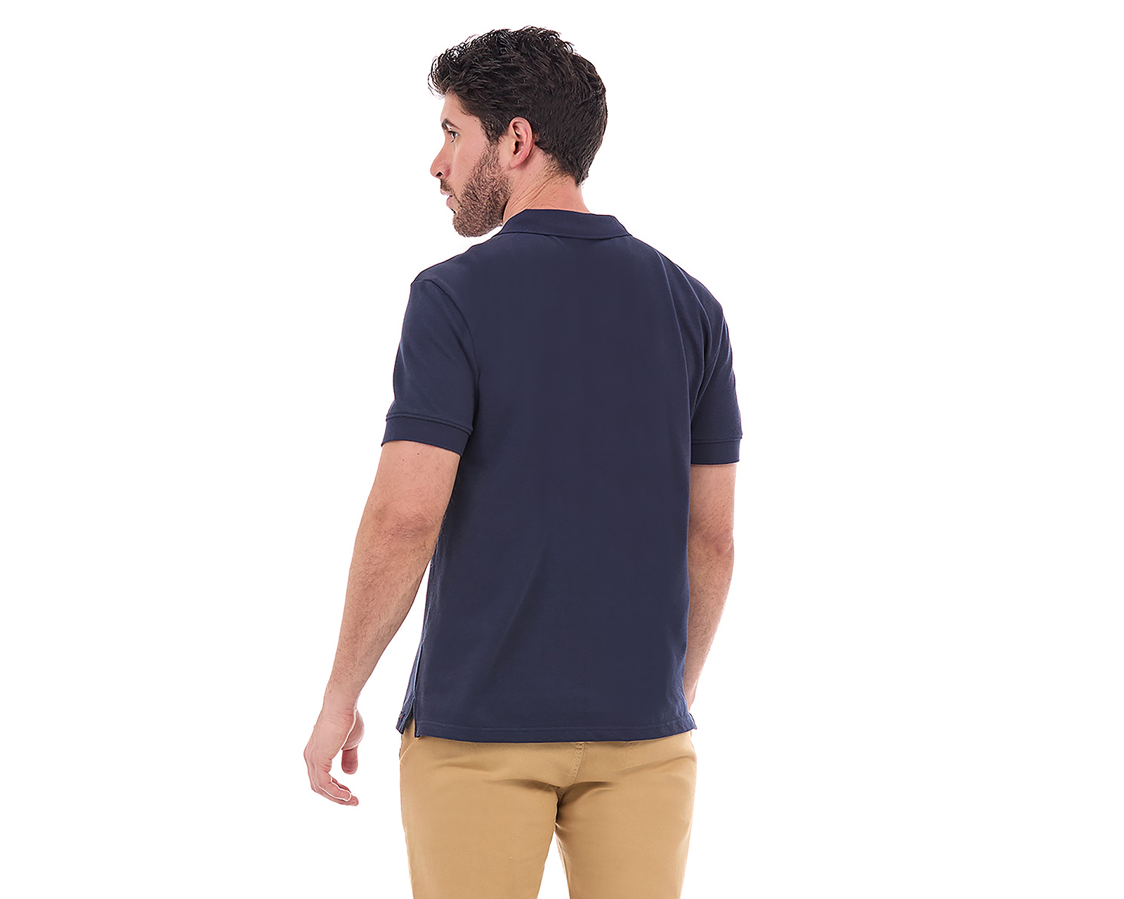 Foto 3 pulgar | Foto 2 | Playera Polo Buffalo David Bitton Manga Corta Azul Marino para Hombre