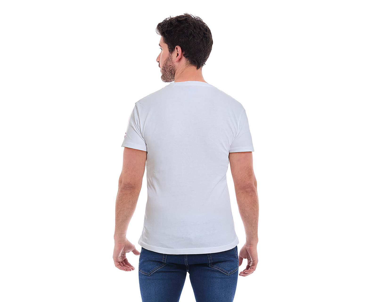 Foto 3 pulgar | Foto 2 | Playera Cuello Redondo Buffalo David Bitton Blanca para Hombre