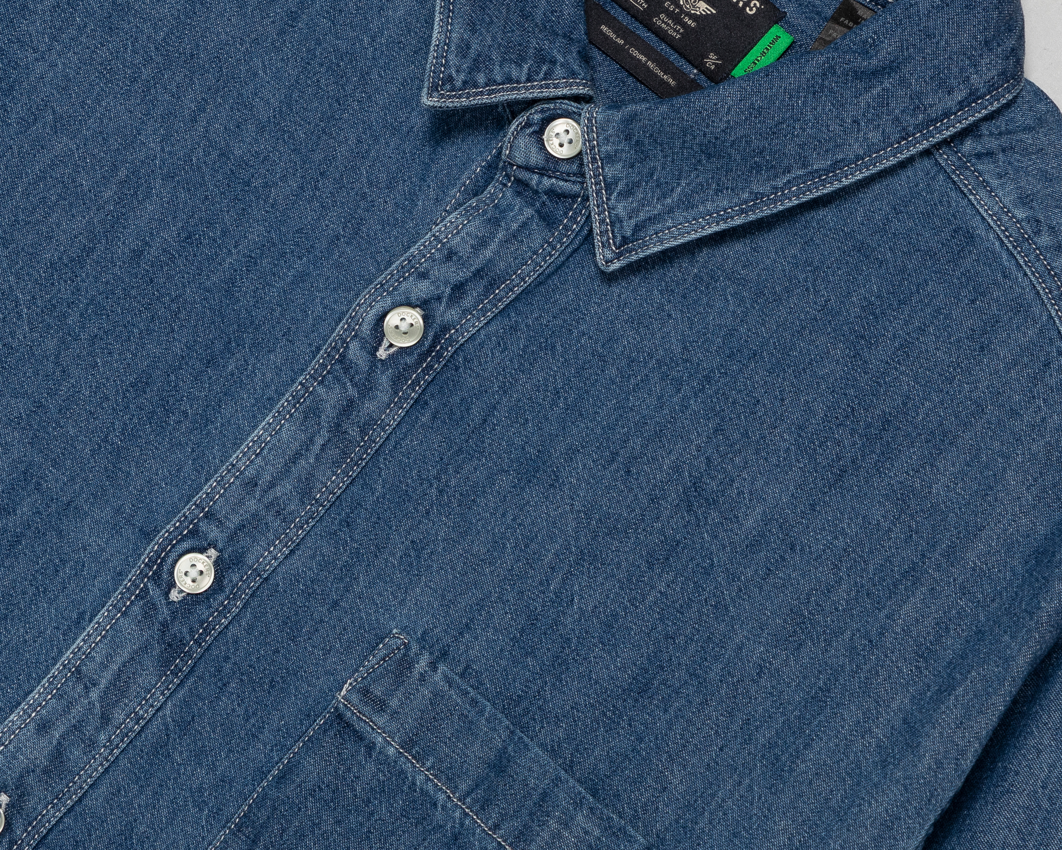 Foto 4 pulgar | Foto 3 | Camisa Casual de Algodón Dockers Regular Lisa para Hombre
