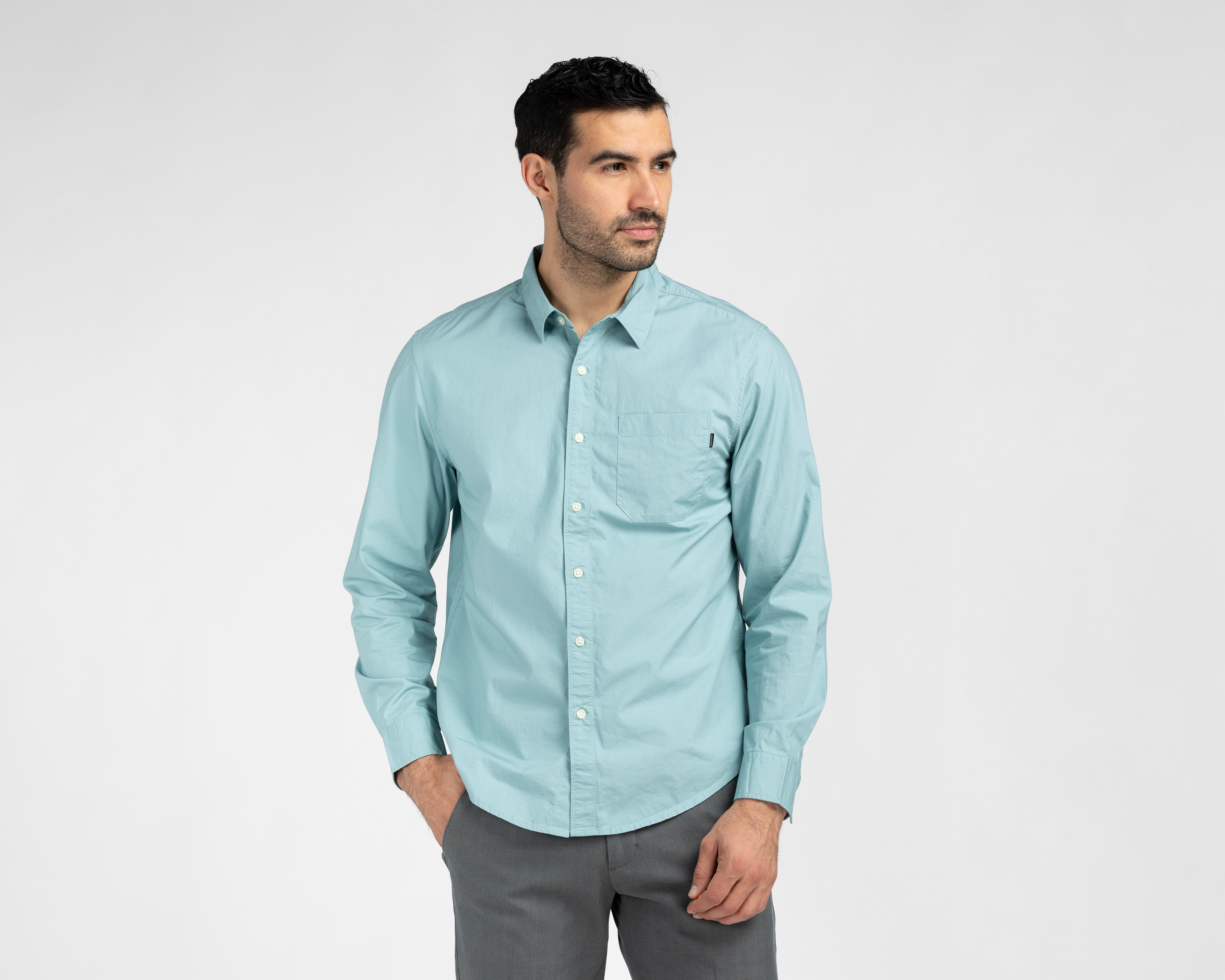 Camisa Casual de Algodón Dockers Regular Fit Lisa para Hombre
