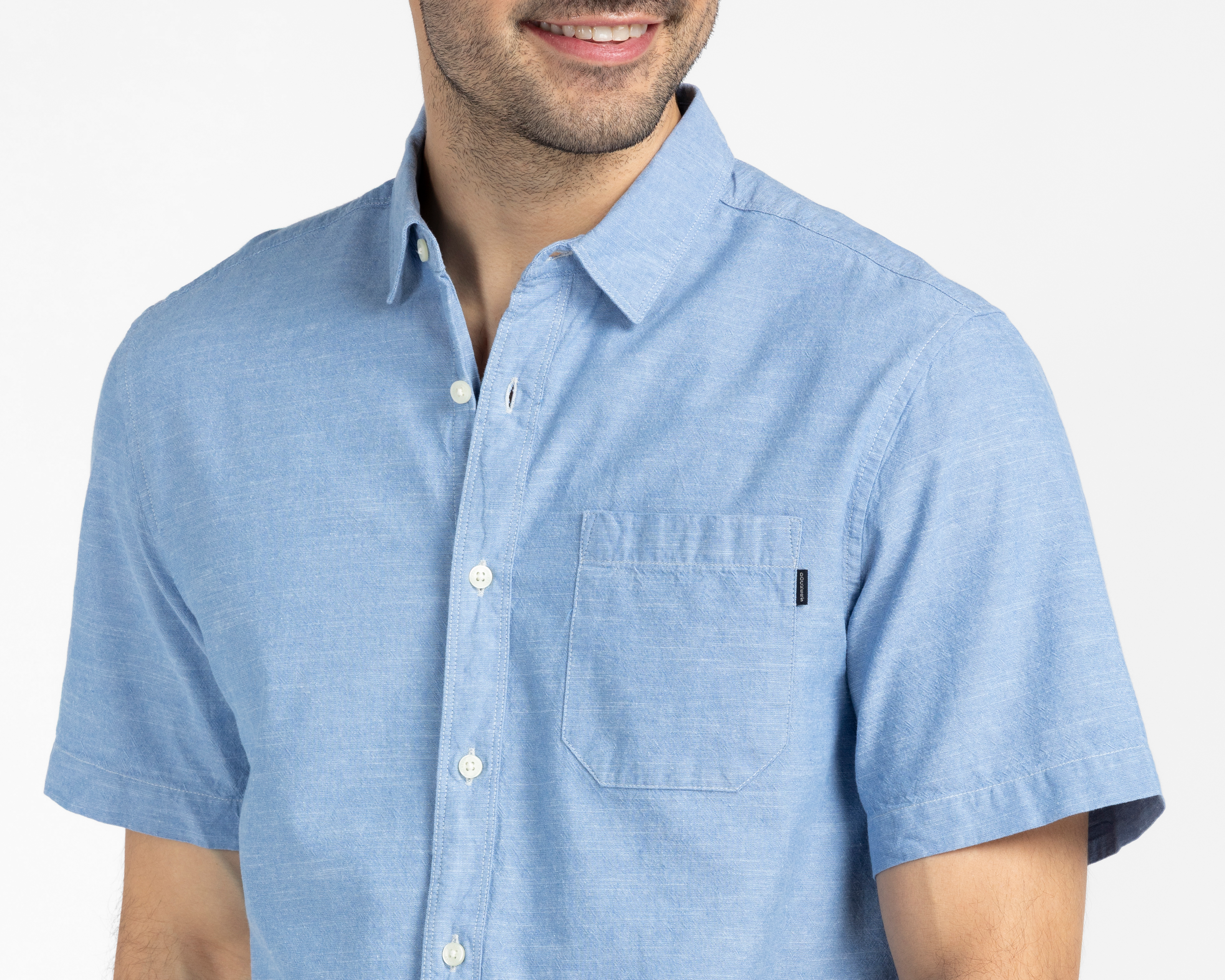 Foto 4 pulgar | Foto 3 | Camisa de Vestir Dockers Manga Corta Cuello Americano para Hombre