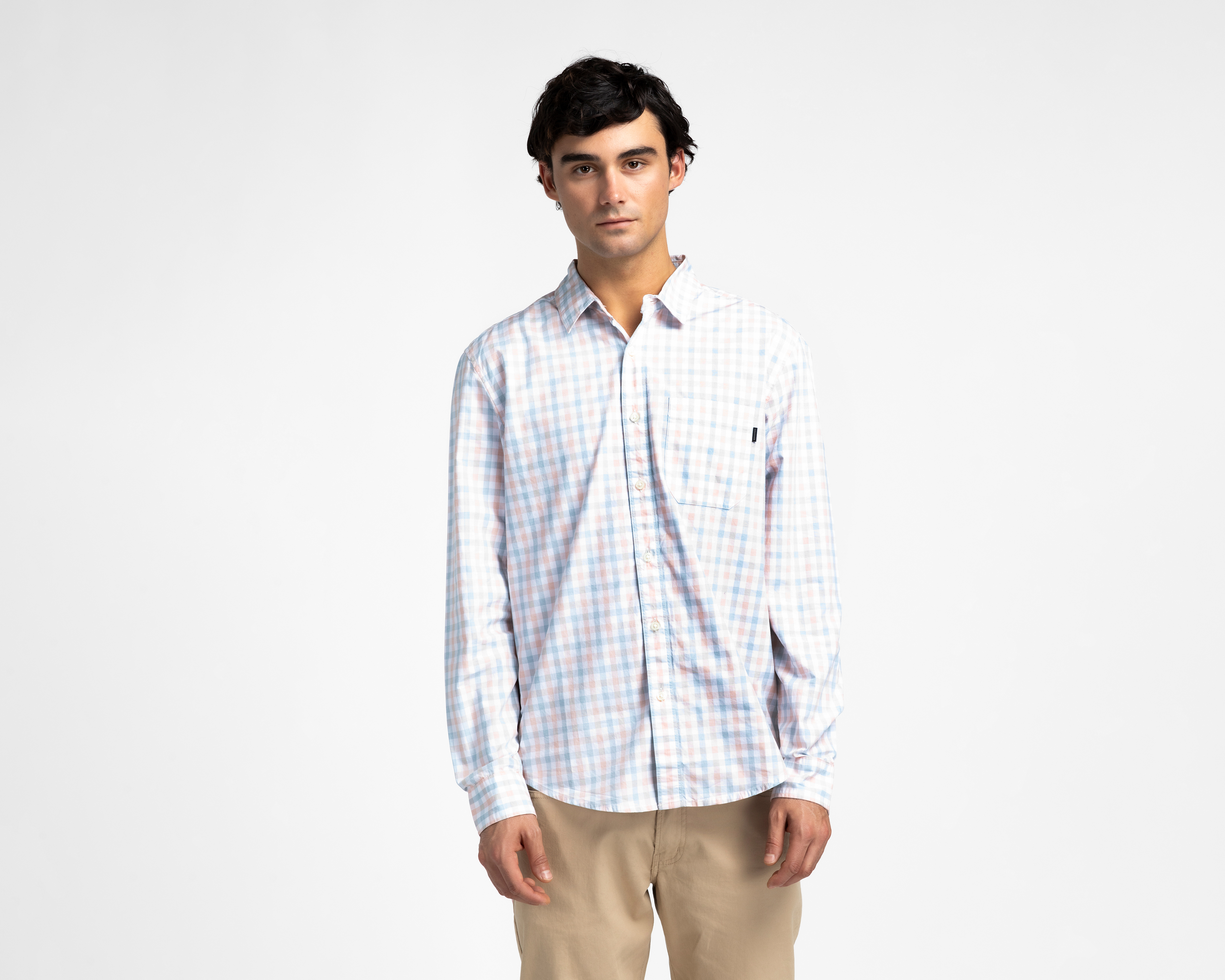 Camisa Casual de Algodón Dockers Regular Fit a Cuadros para Hombre