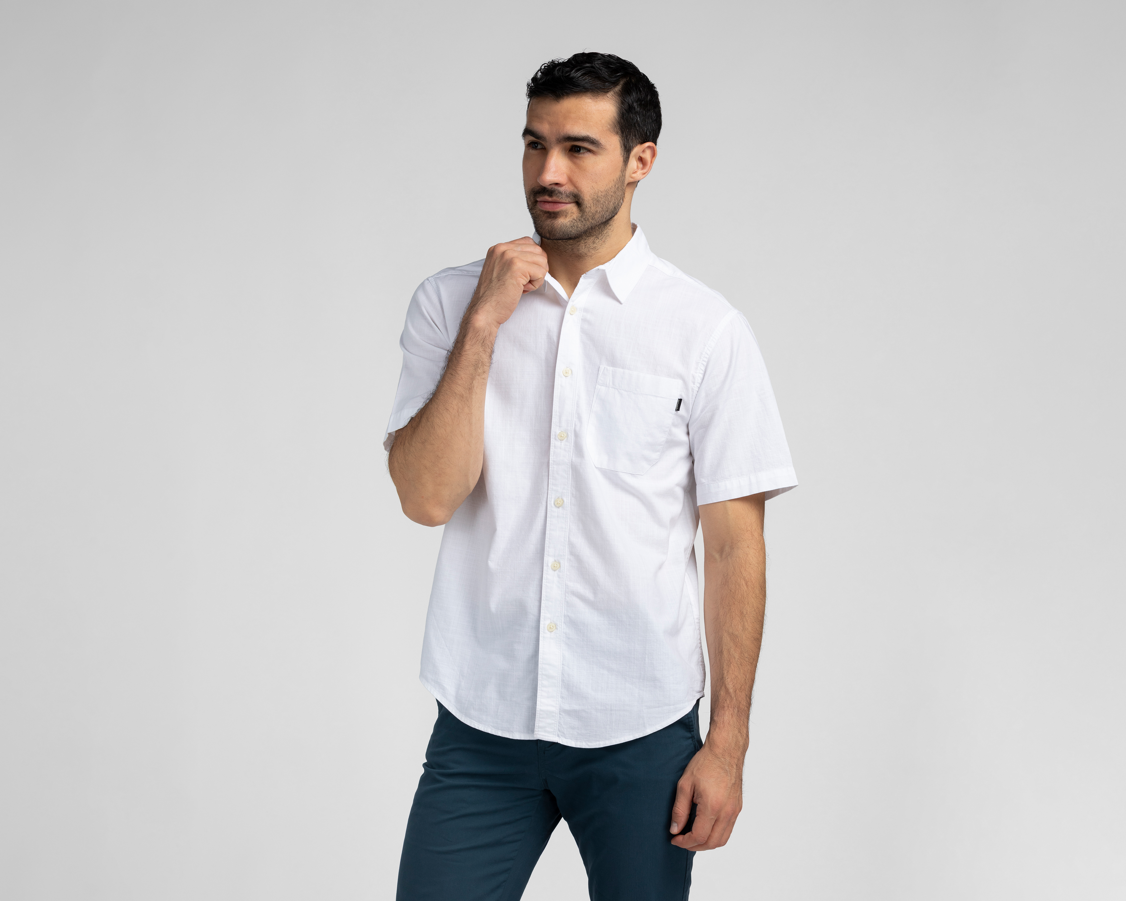 Camisa Casual de Algodón Dockers Liso para Hombre