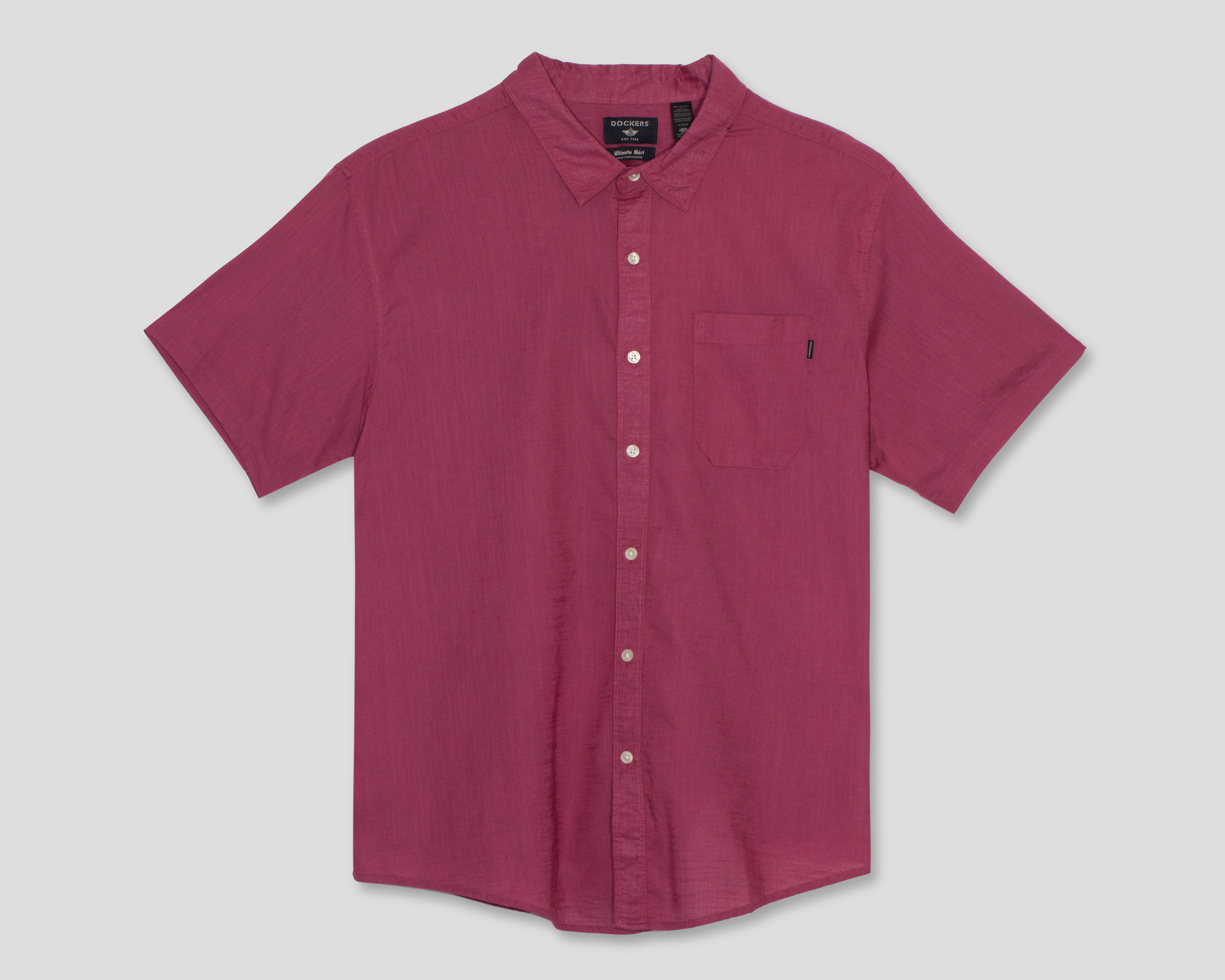 Camisa Casual de Algodón Dockers Regular Lisa para Hombre
