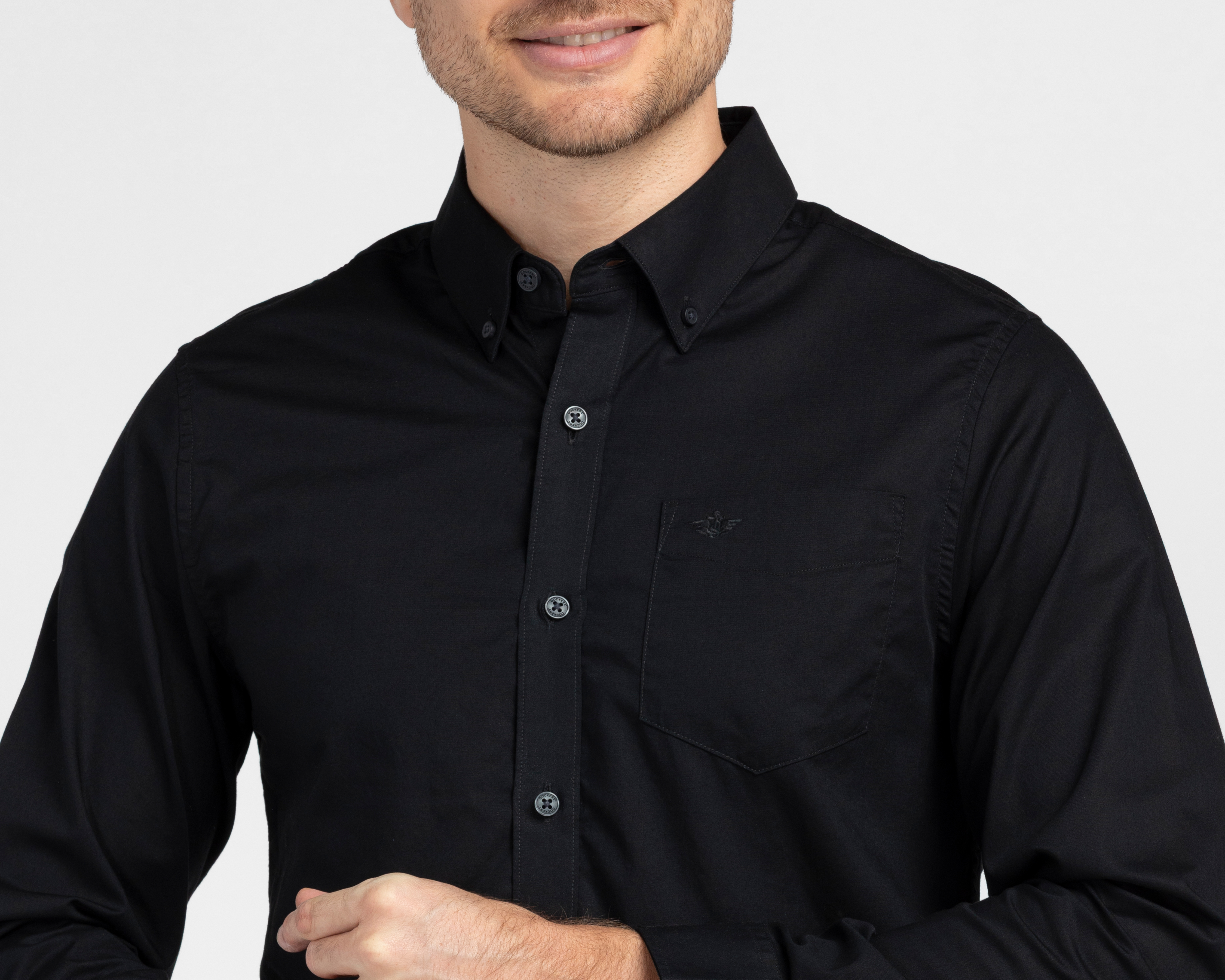 Foto 4 | Foto 3 | Camisa de Vestir Dockers Manga Larga Cuello Americano Lisa para Hombre