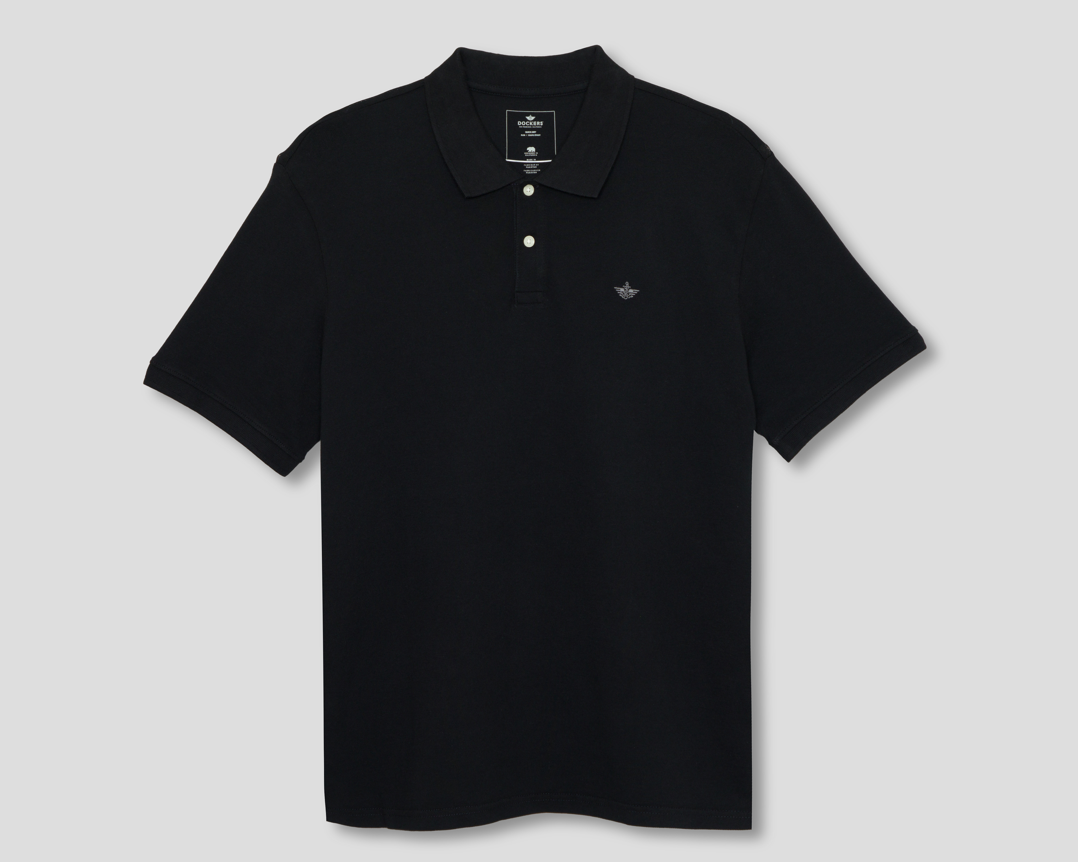 Foto 2 pulgar | Foto 1 | Playera Polo Dockers Negra para Hombre