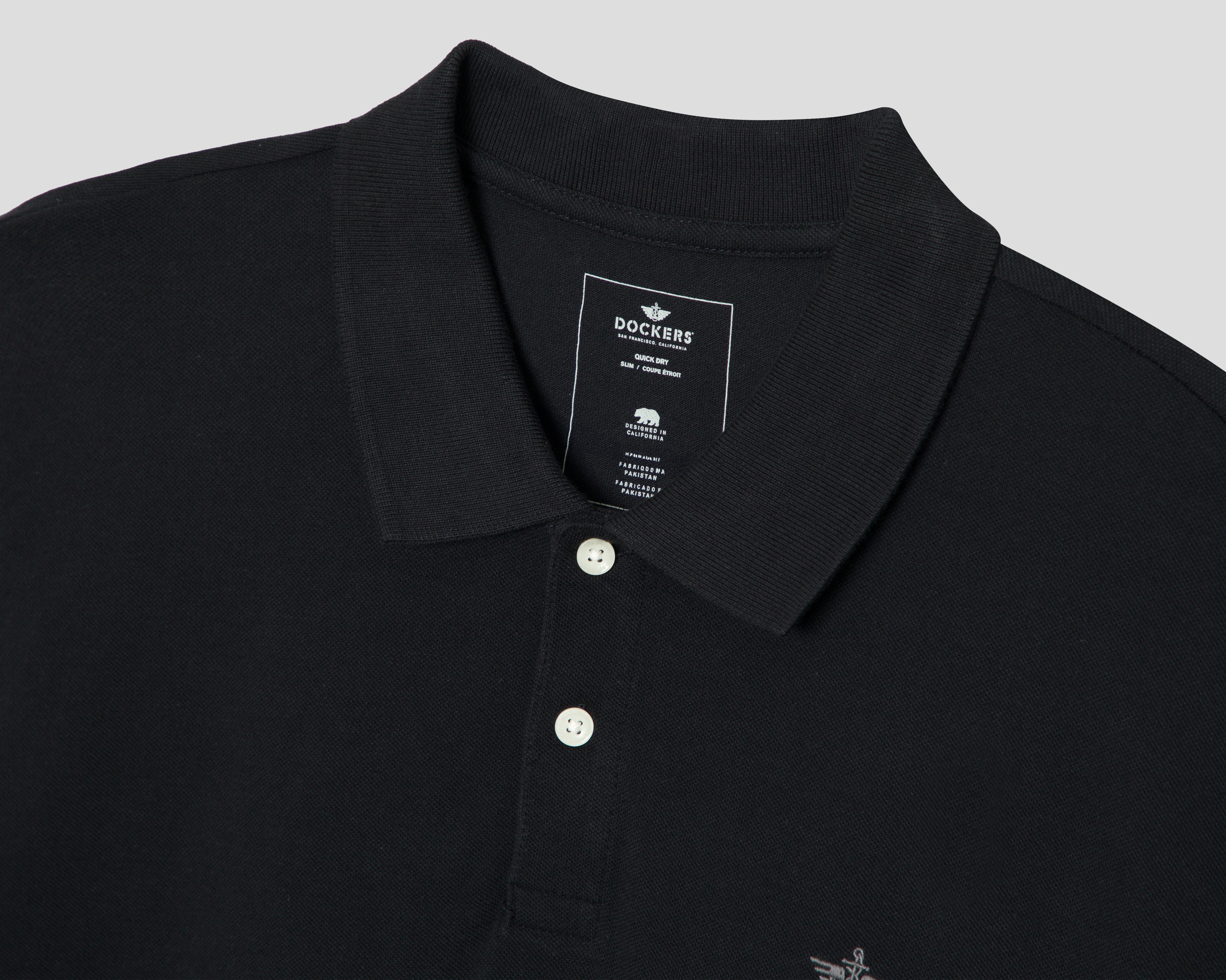 Foto 4 pulgar | Foto 3 | Playera Polo Dockers Negra para Hombre