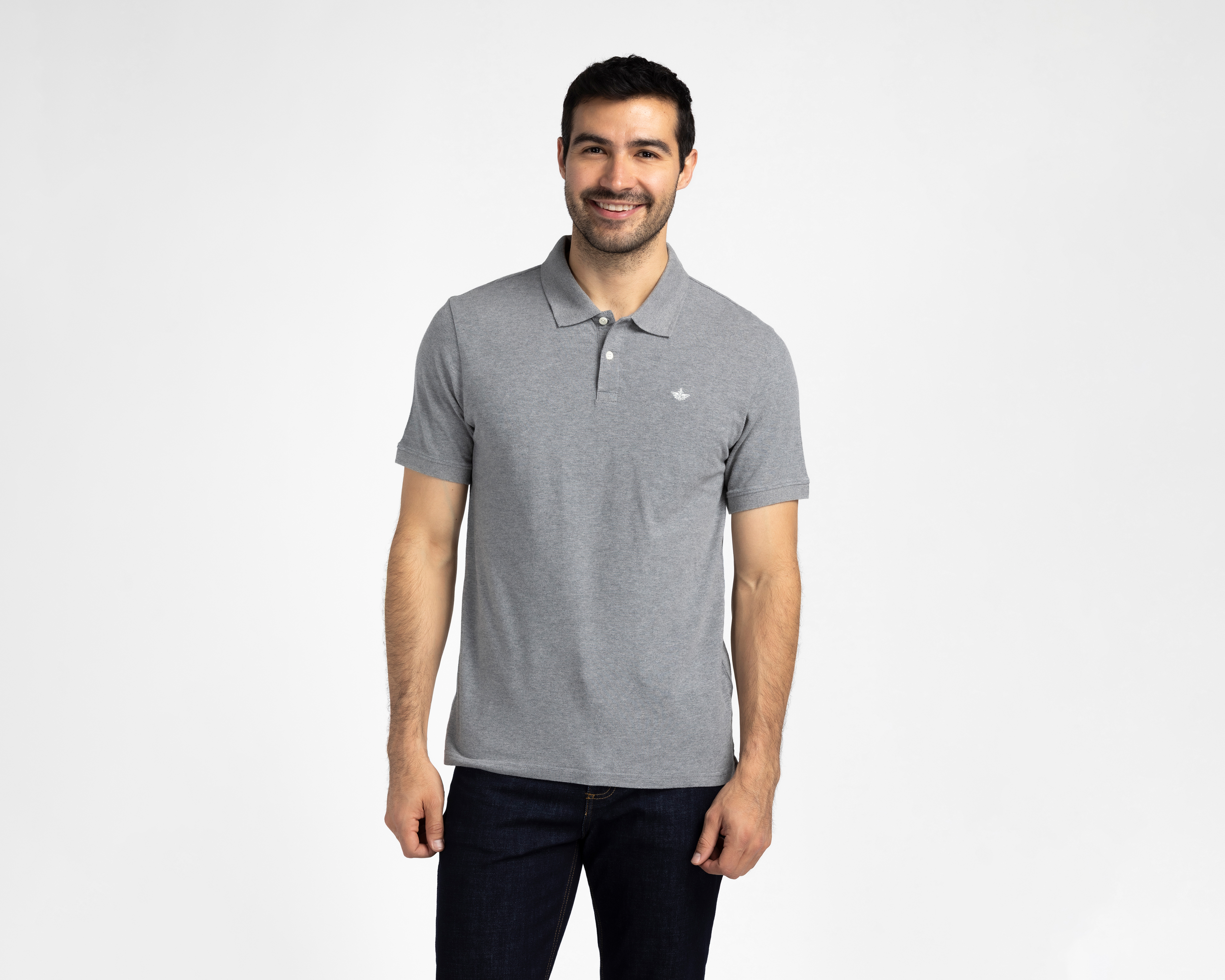 Foto 2 pulgar | Foto 1 | Playera Polo Dockers Gris para Hombre