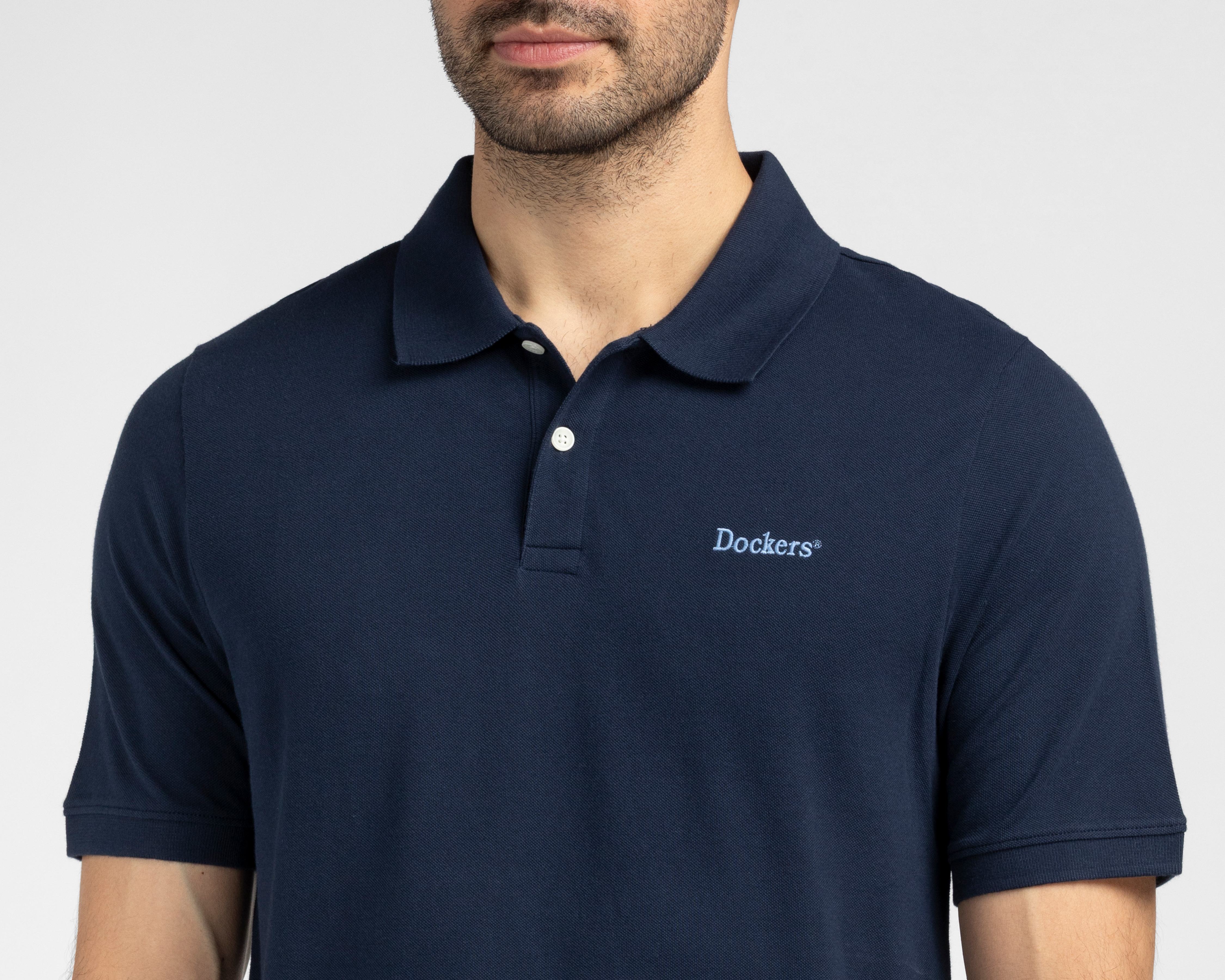 Foto 4 pulgar | Foto 3 | Playera Polo Dockers Azul Marino para Hombre