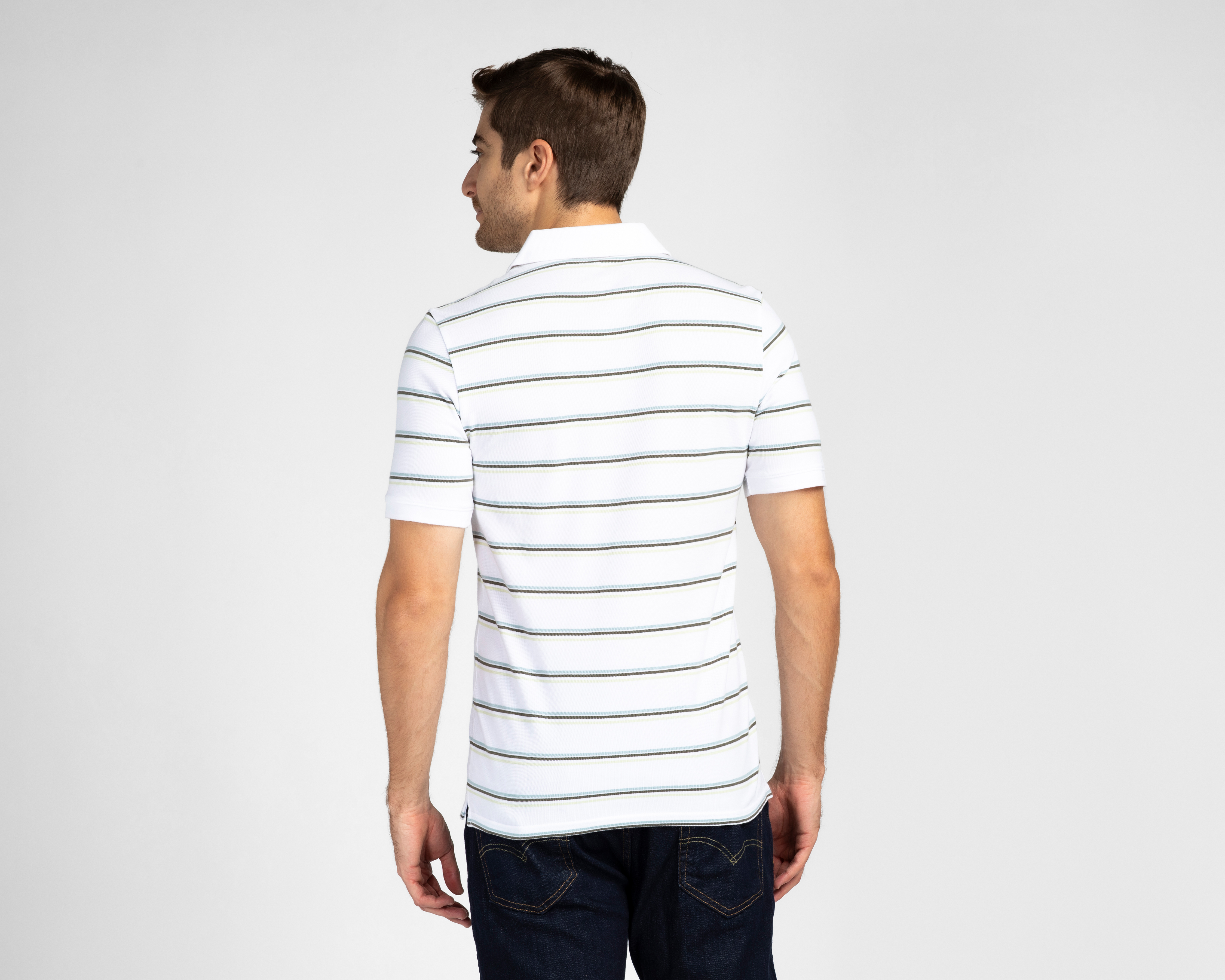 Foto 3 pulgar | Foto 2 | Playera Polo Dockers Blanca para Hombre