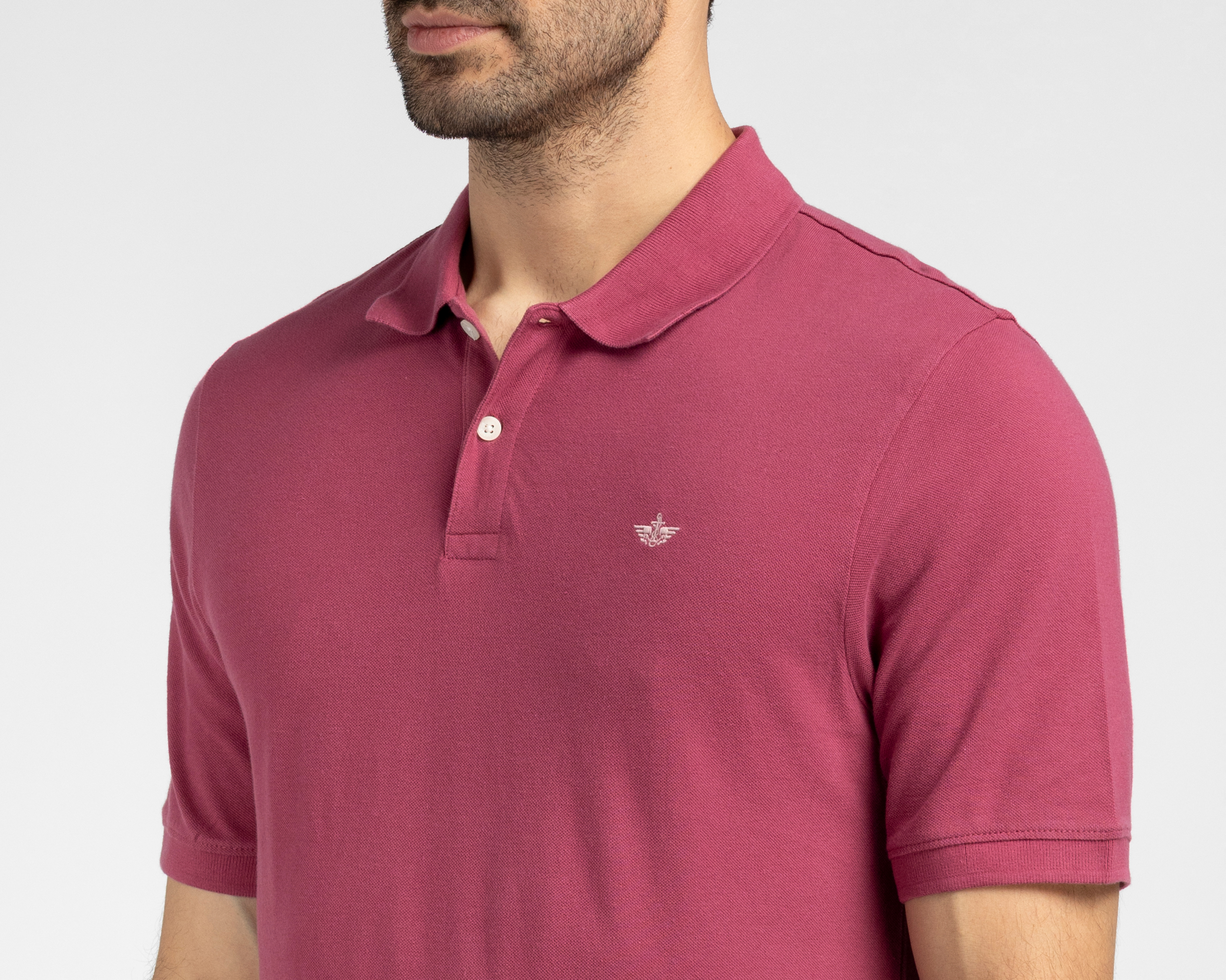 Foto 4 pulgar | Foto 3 | Playera Polo Dockers Rosa para Hombre