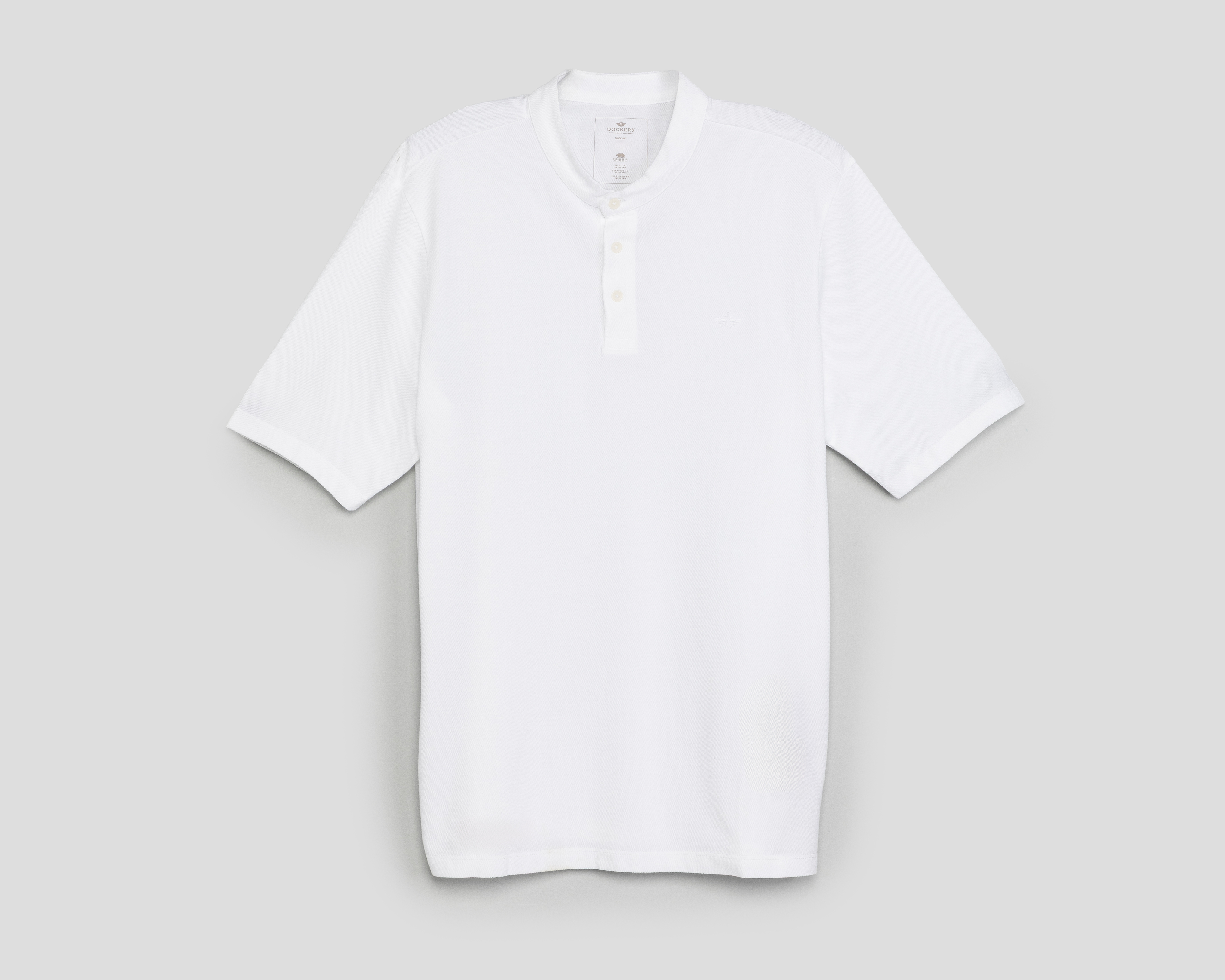 Foto 1 | Foto 1 | Playera Polo Dockers Cuello Mao Blanca para Hombre