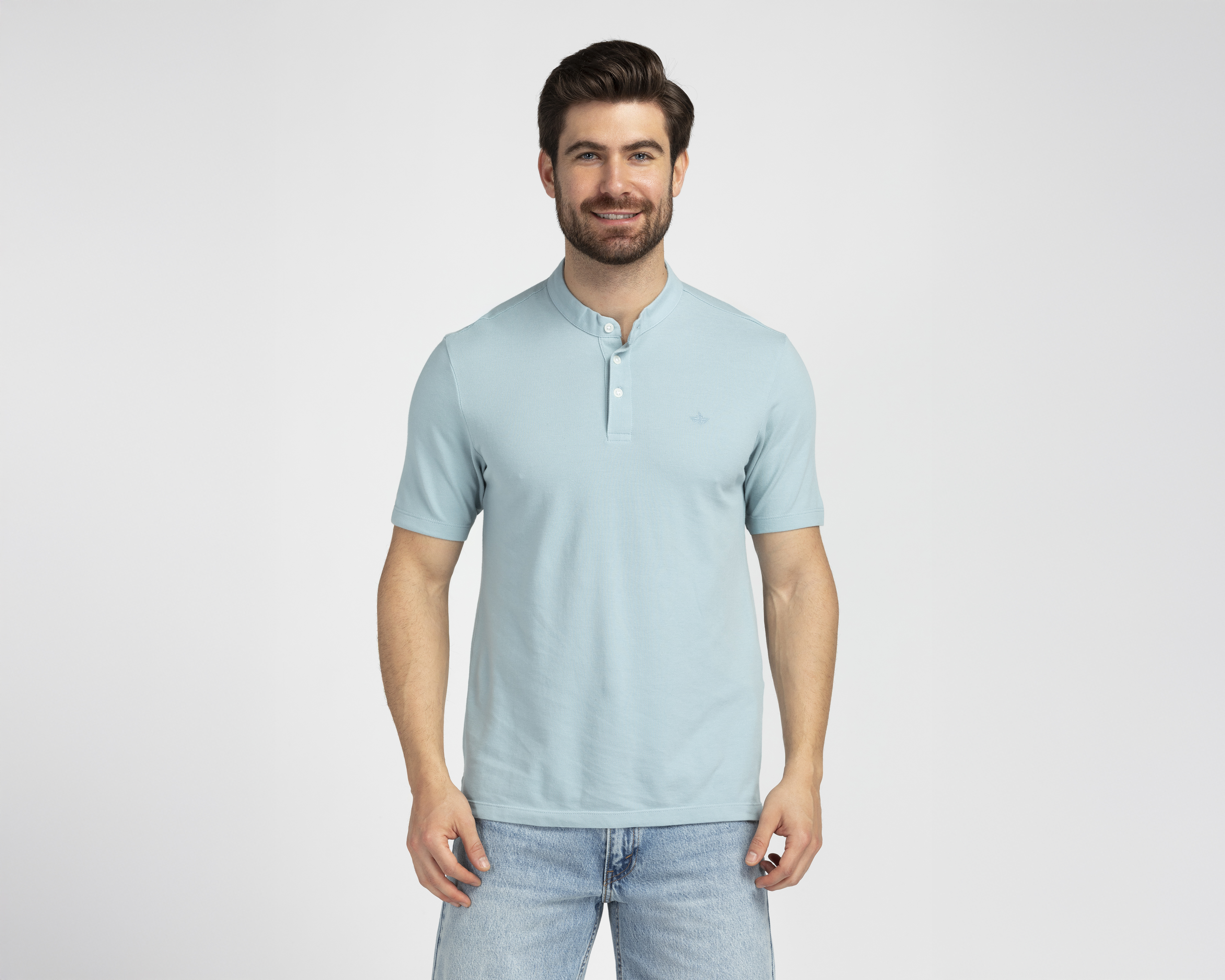 Playera Polo Dockers Cuello Mao Azul para Hombre