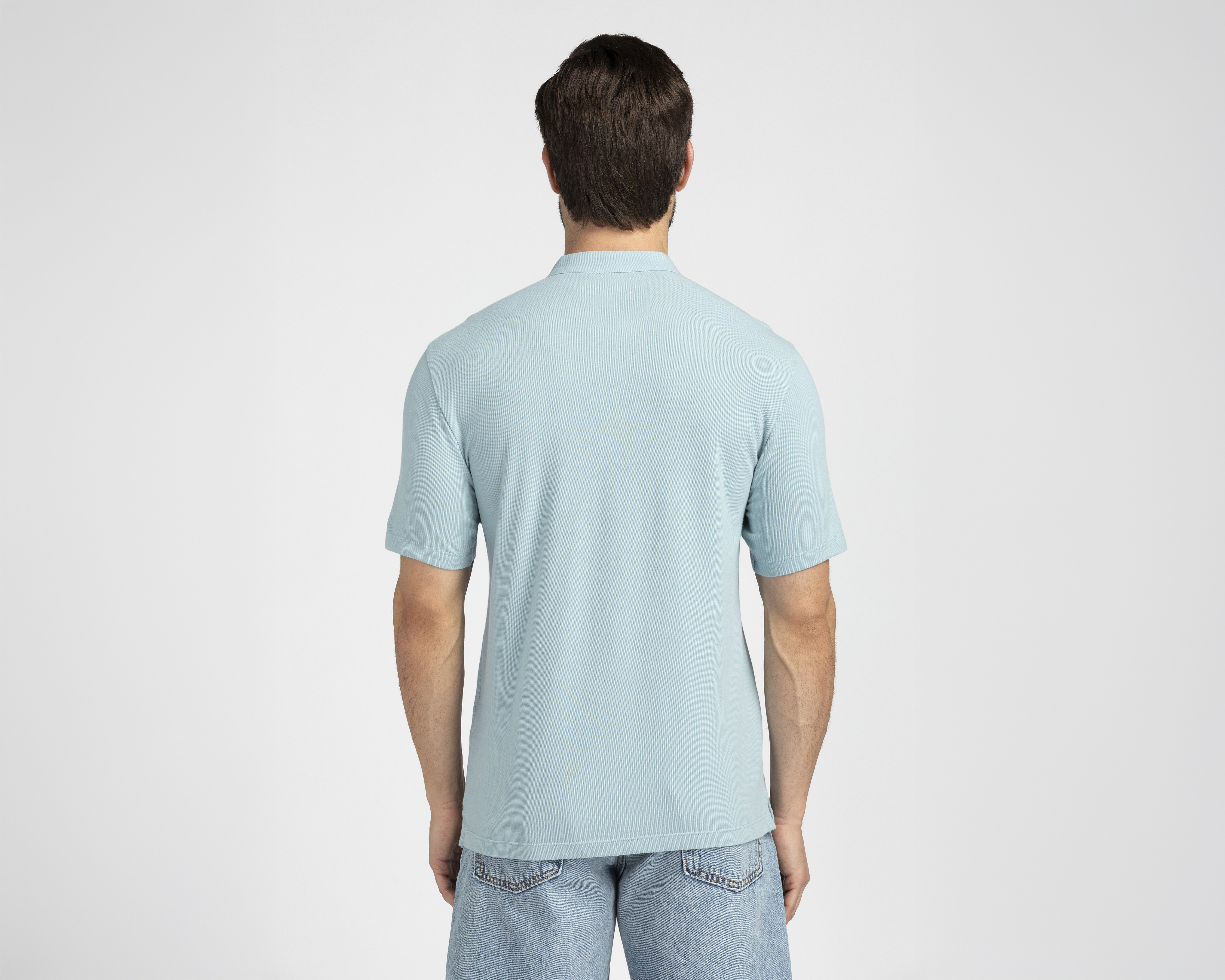 Foto 3 pulgar | Foto 2 | Playera Polo Dockers Cuello Mao Azul para Hombre