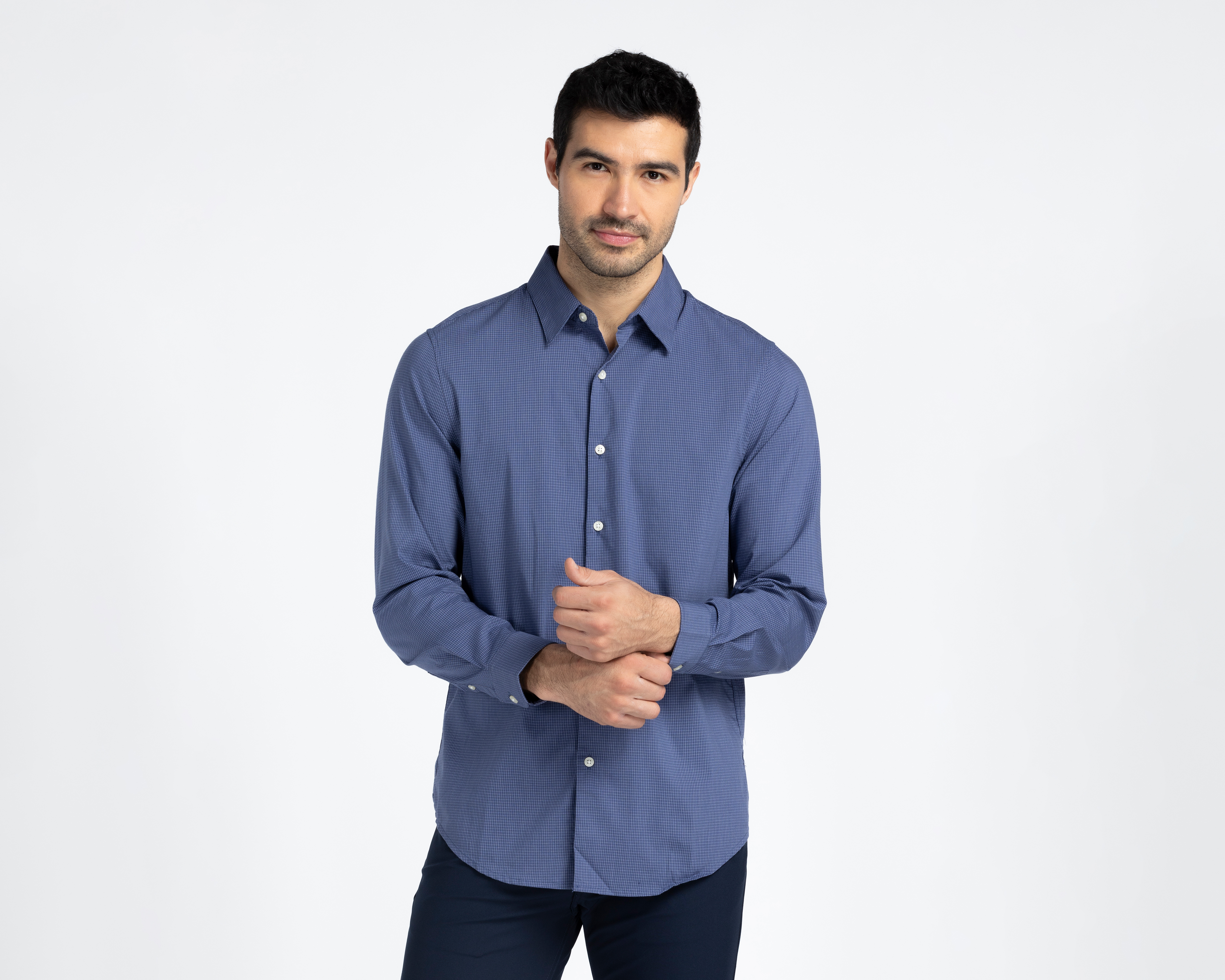 Foto 2 pulgar | Foto 1 | Camisa de Vestir Dockers Manga Larga Cuello Americano para Hombre