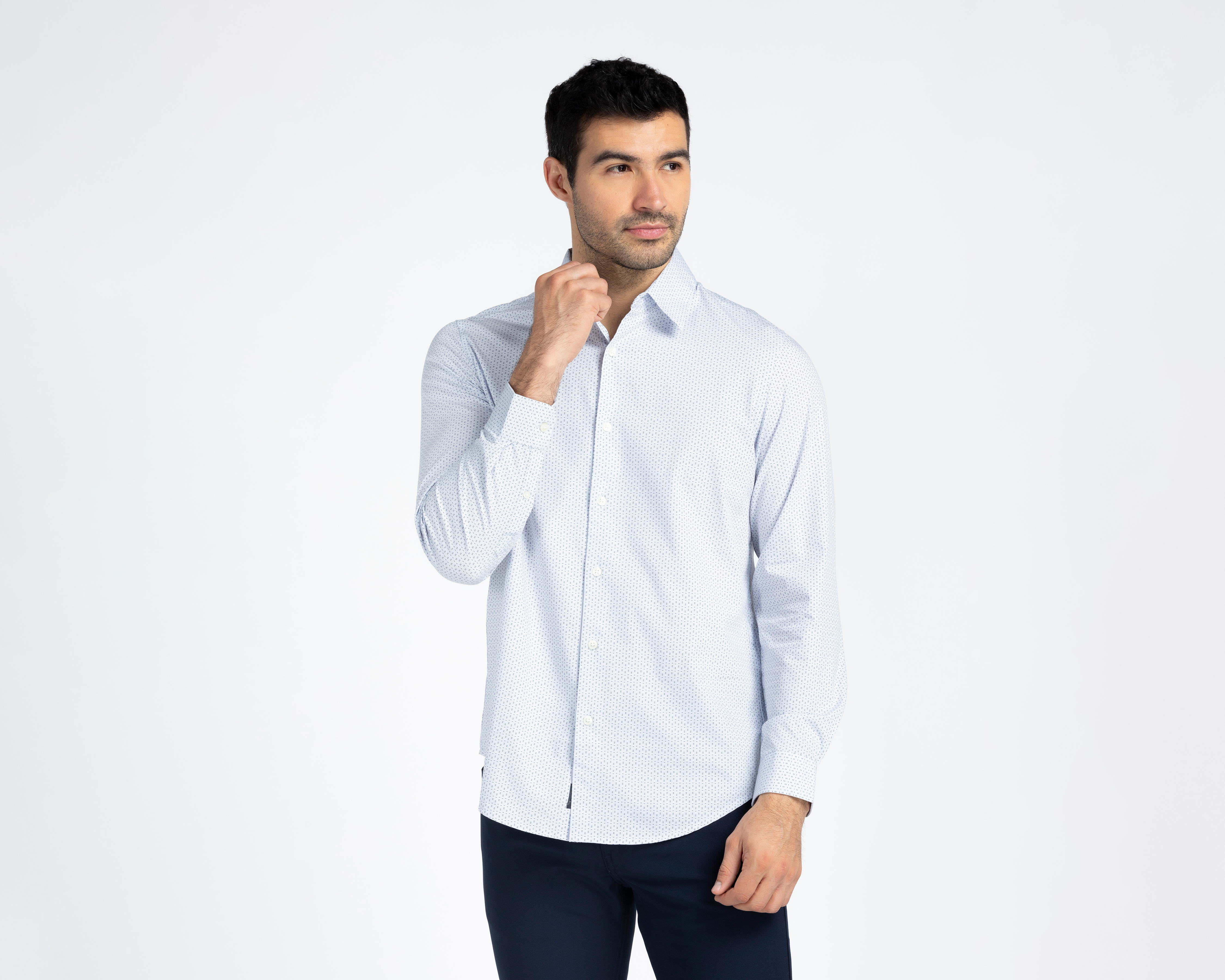 Camisa de Vestir Dockers Manga Larga Cuello Americano para Hombre