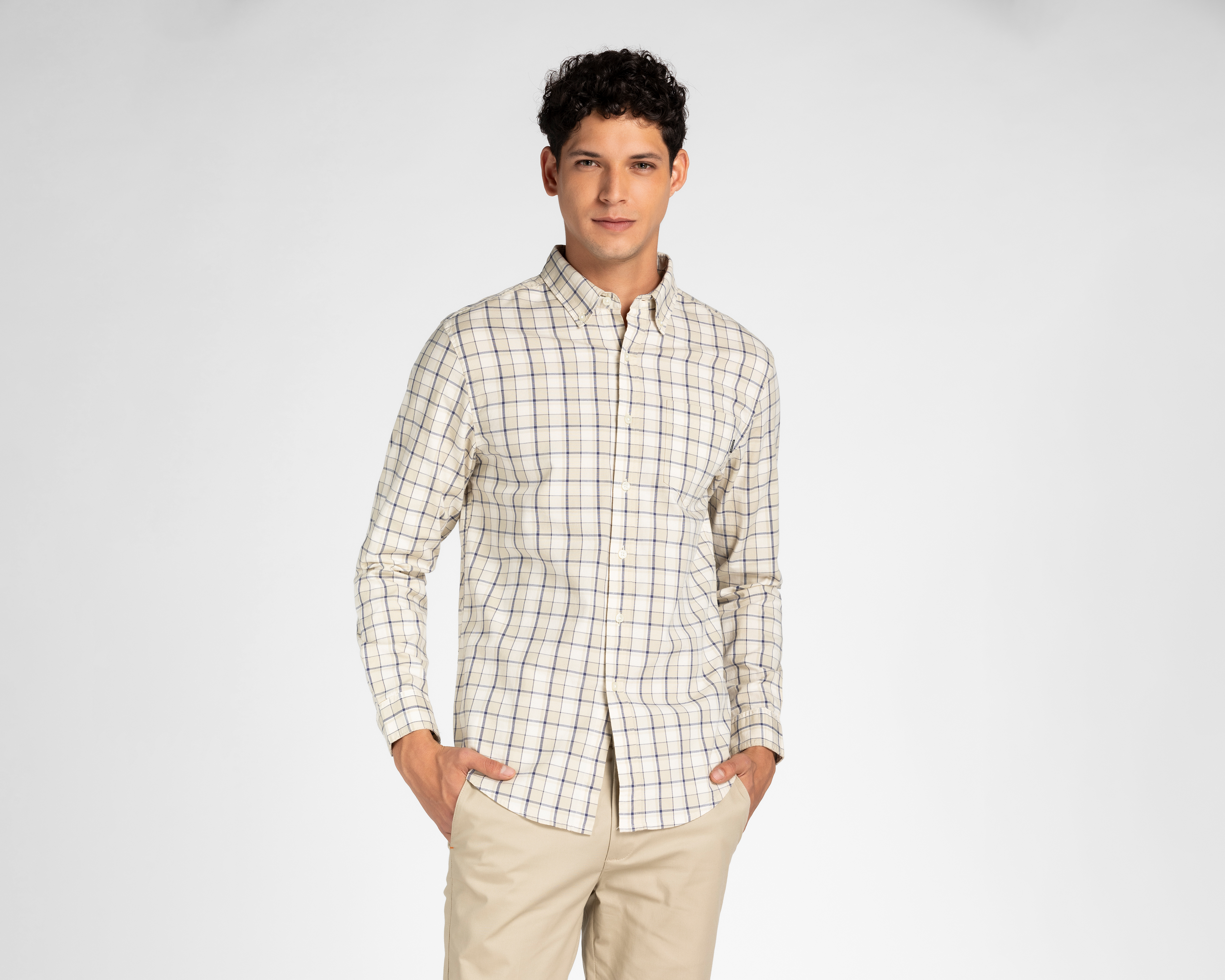 Foto 2 pulgar | Foto 1 | Camisa Casual Dockers Regular a Cuadros para Hombre