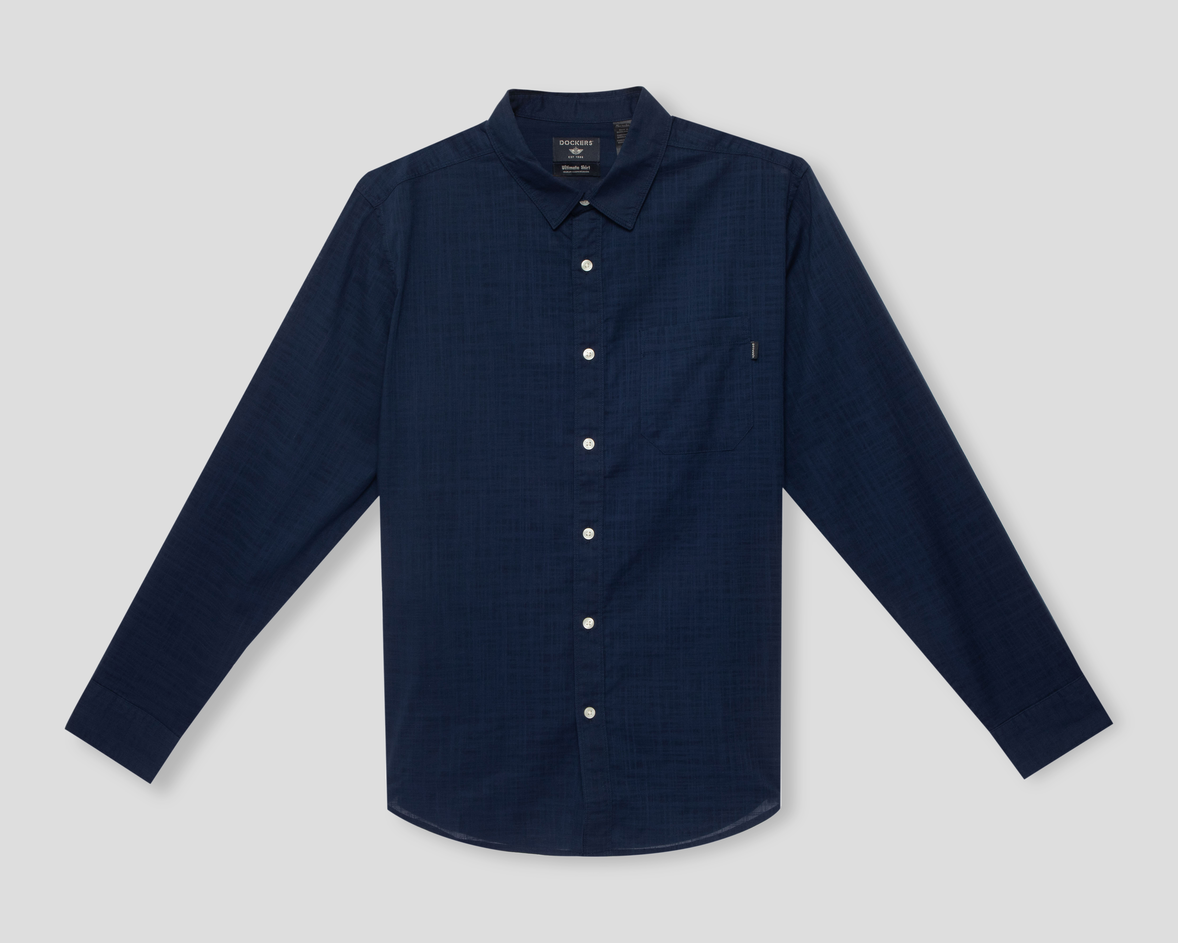 Camisa Casual de Algodón Dockers Regular Fit Lisa para Hombre