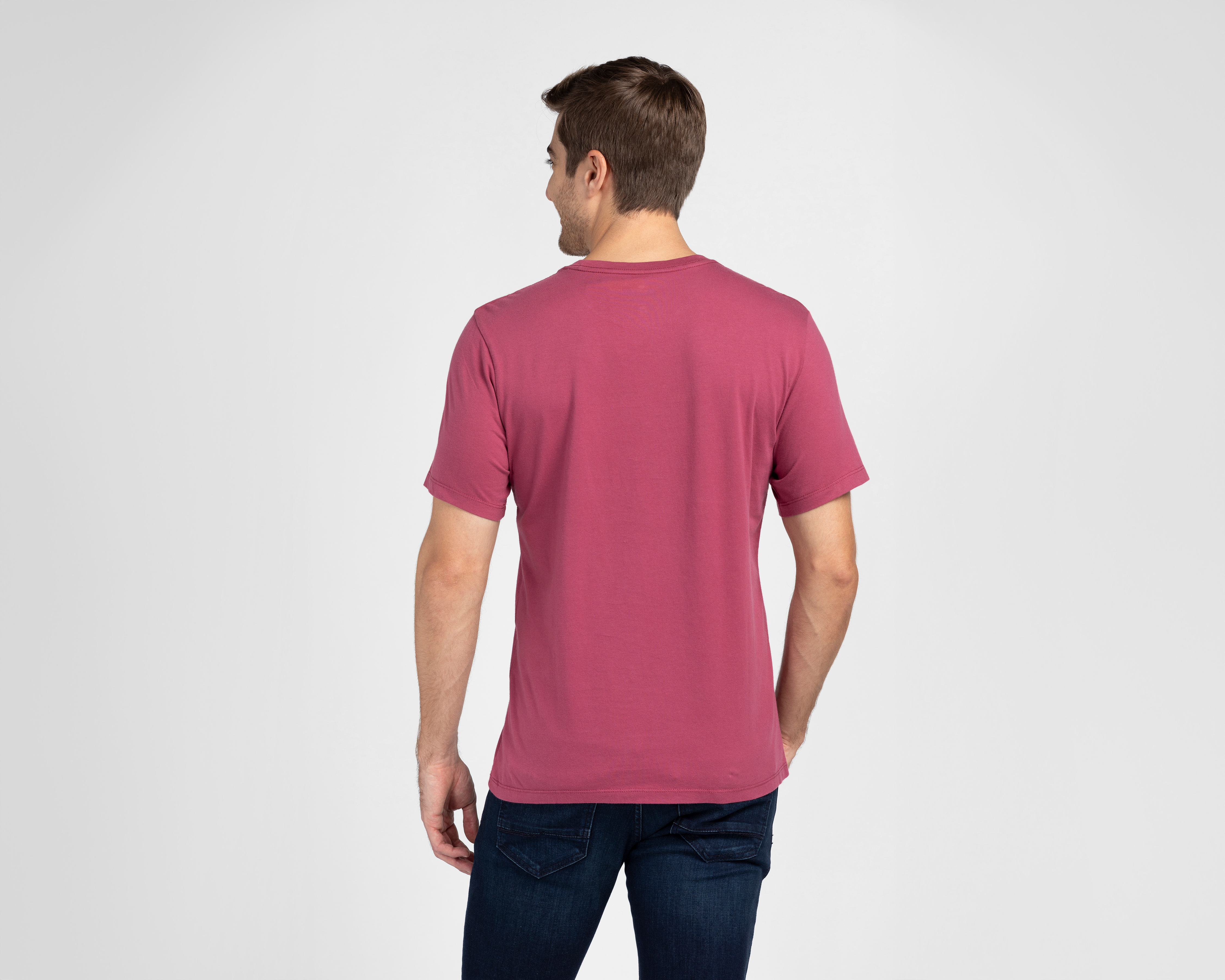 Foto 4 pulgar | Foto 3 | Playera de Cuello Redondo Rosa Dockers para Hombre