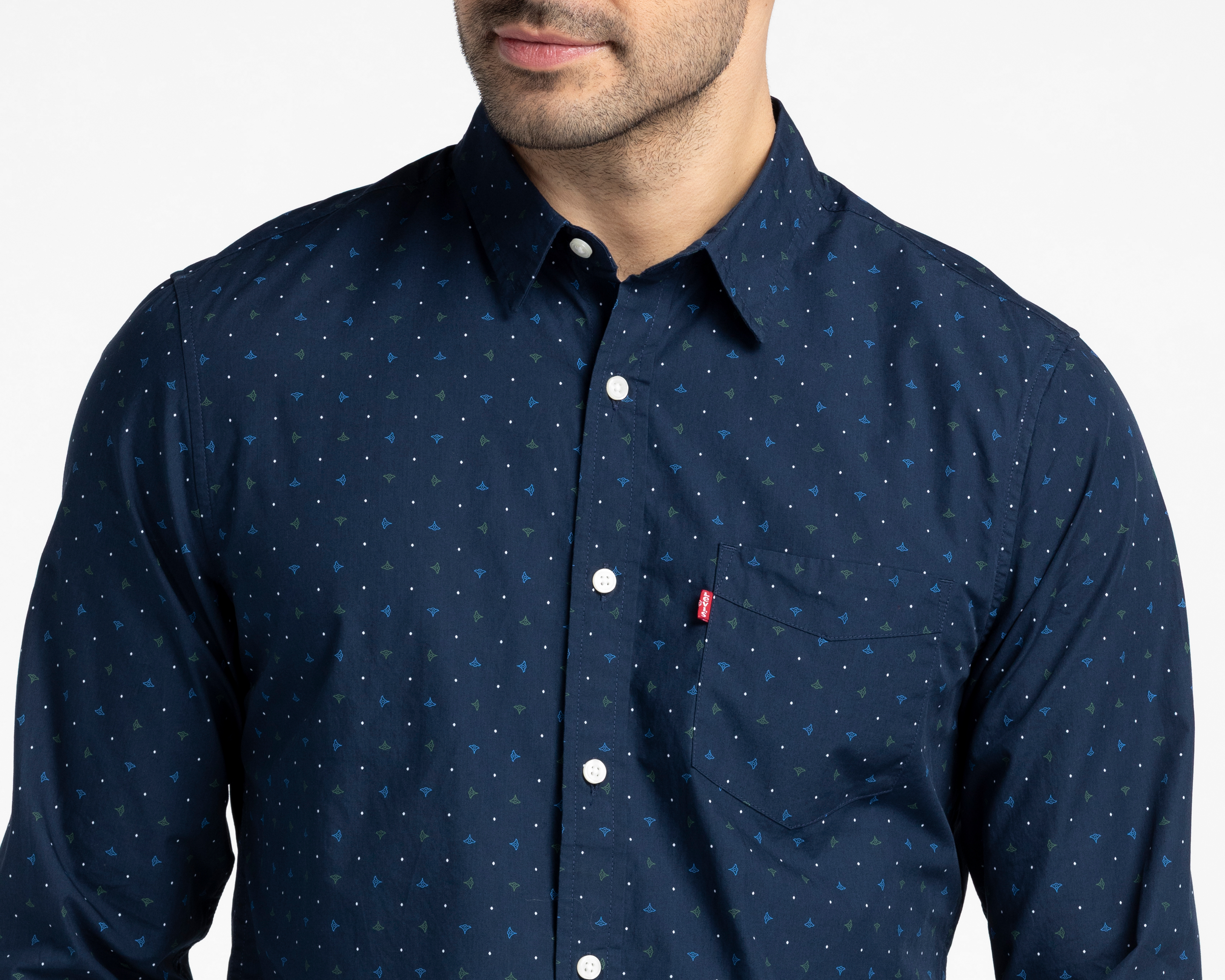 Foto 4 pulgar | Foto 3 | Camisa Casual de Algodón Levi's Regular con Miniprint