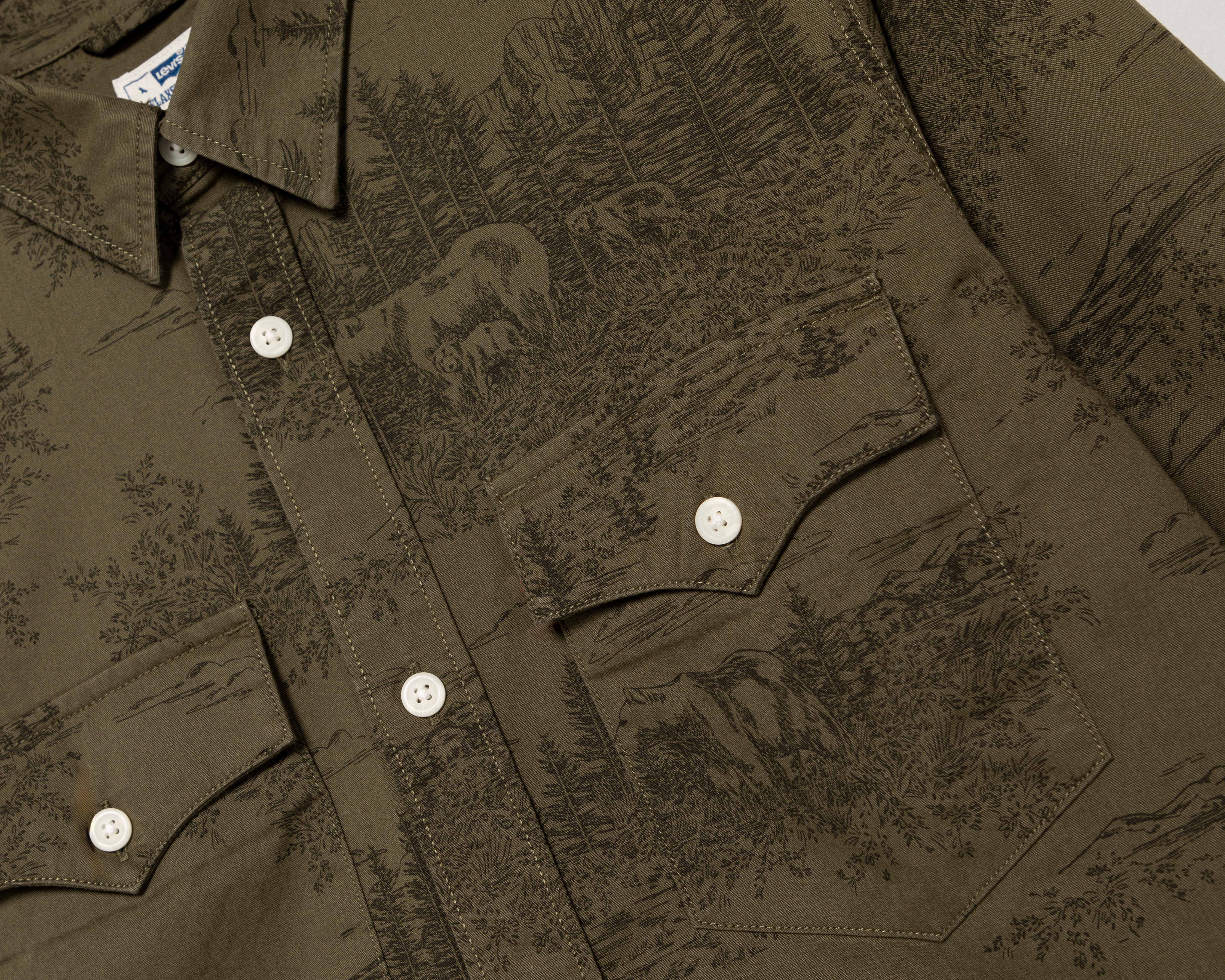 Foto 3 | Foto 3 | Camisa Casual de Algodón Levi's Regular Estampada