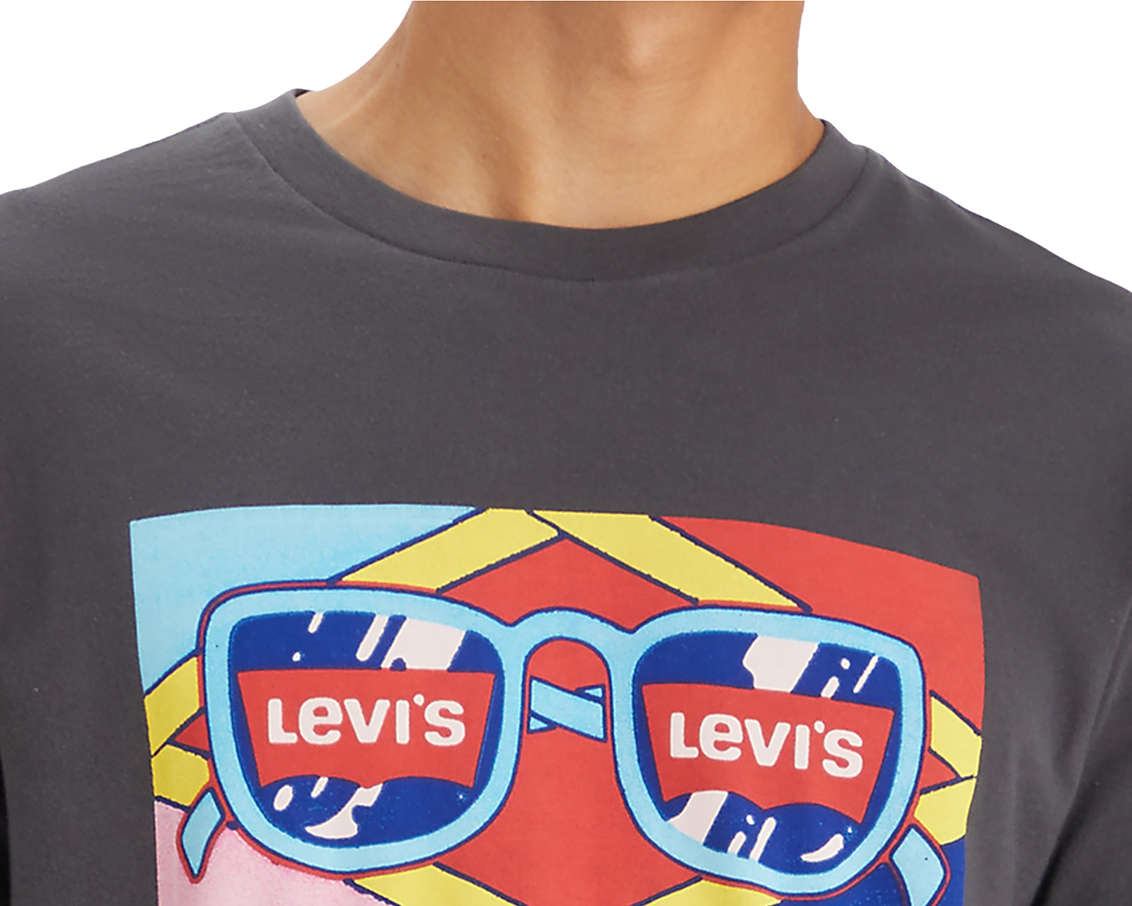 Foto 4 pulgar | Foto 3 | Playera Casual Levi's Negra Cuello Redondo para Hombre
