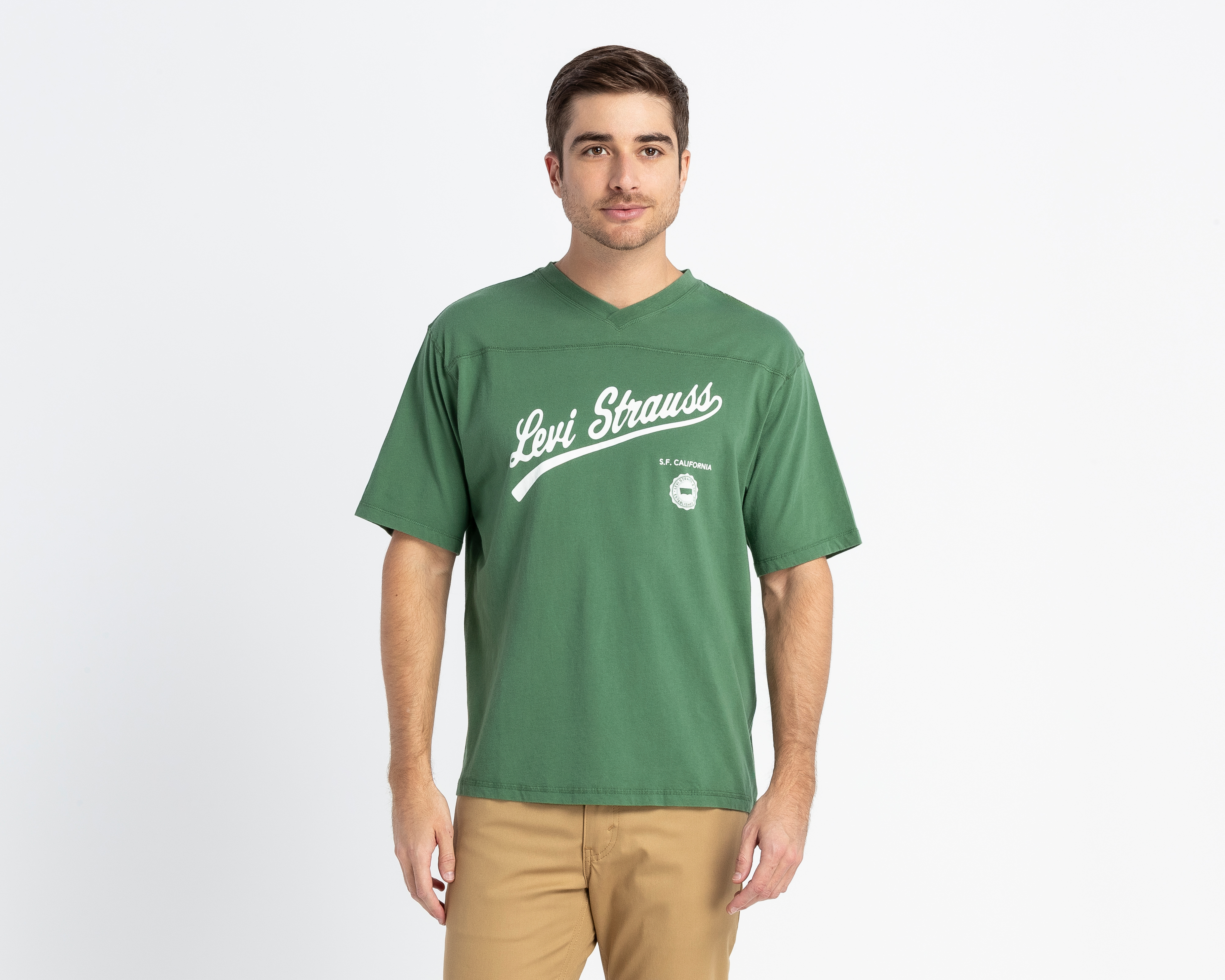 Playera de Cuello Redondo Verde Levi's para Hombre