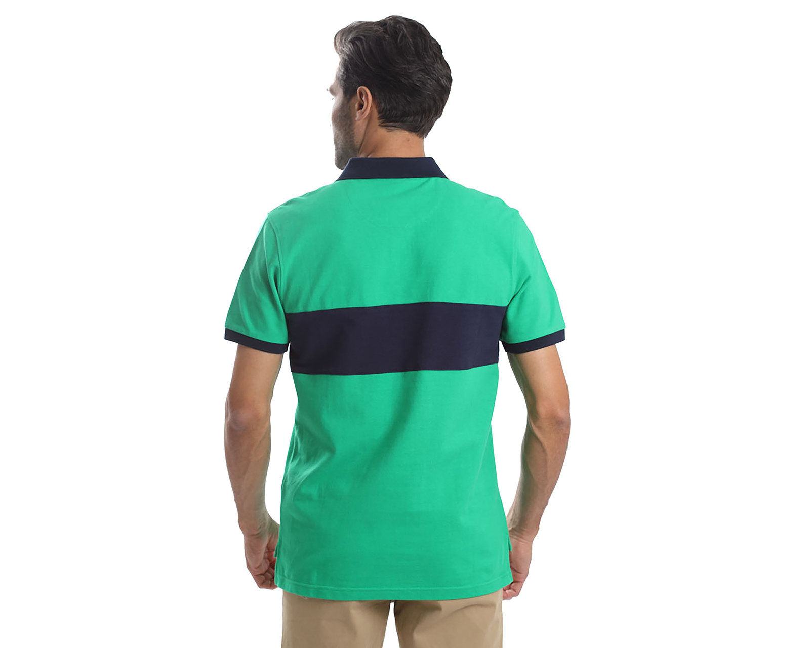 Foto 4 pulgar | Foto 3 | Playera Polo Chaps Manga Corta Verde para Hombre
