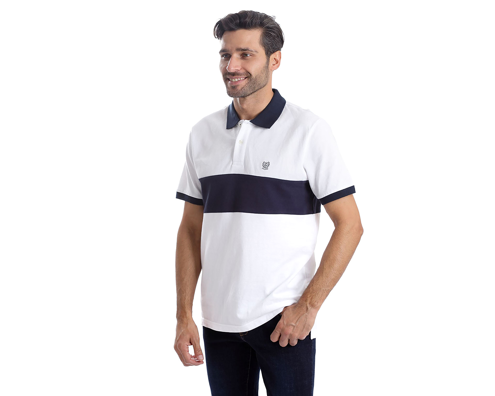 Foto 3 pulgar | Foto 2 | Playera Polo Chaps Blanca para Hombre