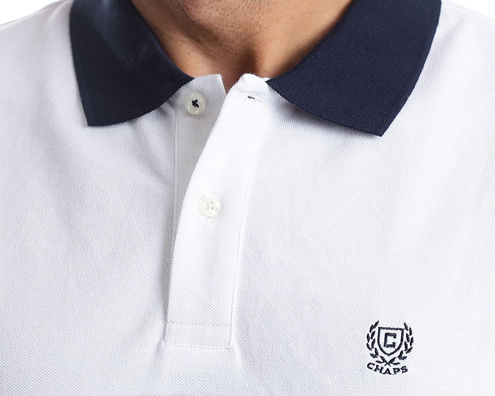 Foto 5 pulgar | Foto 4 | Playera Polo Chaps Blanca para Hombre