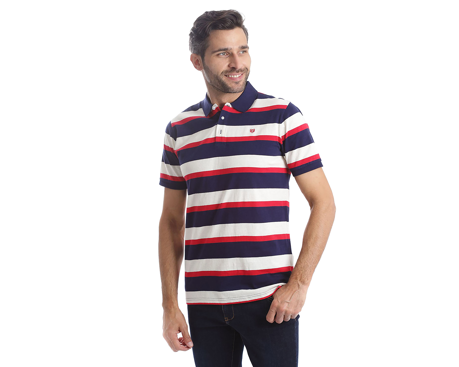 Foto 2 pulgar | Foto 1 | Playera Polo Chaps Multicolor para Hombre
