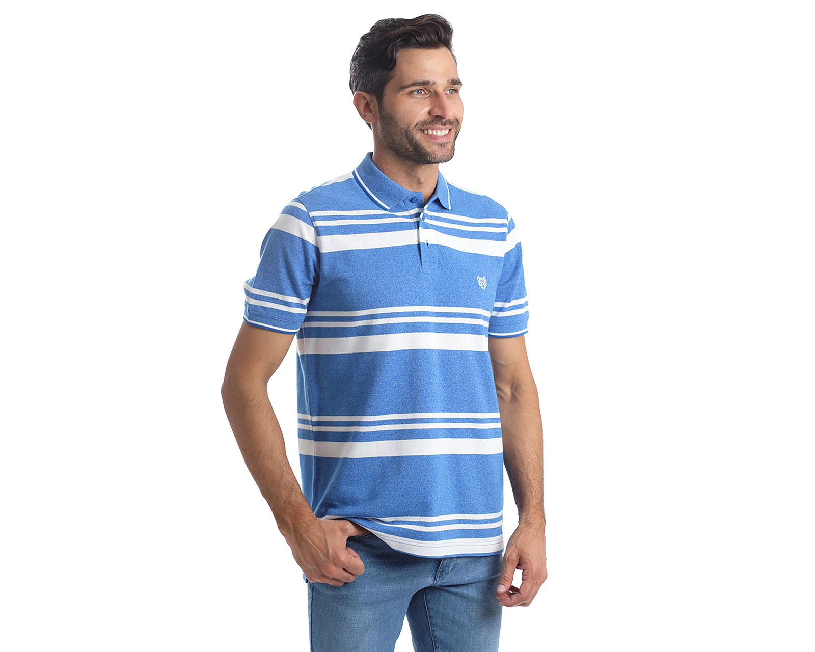 Foto 3 pulgar | Foto 2 | Playera Polo Chaps Azul para Hombre