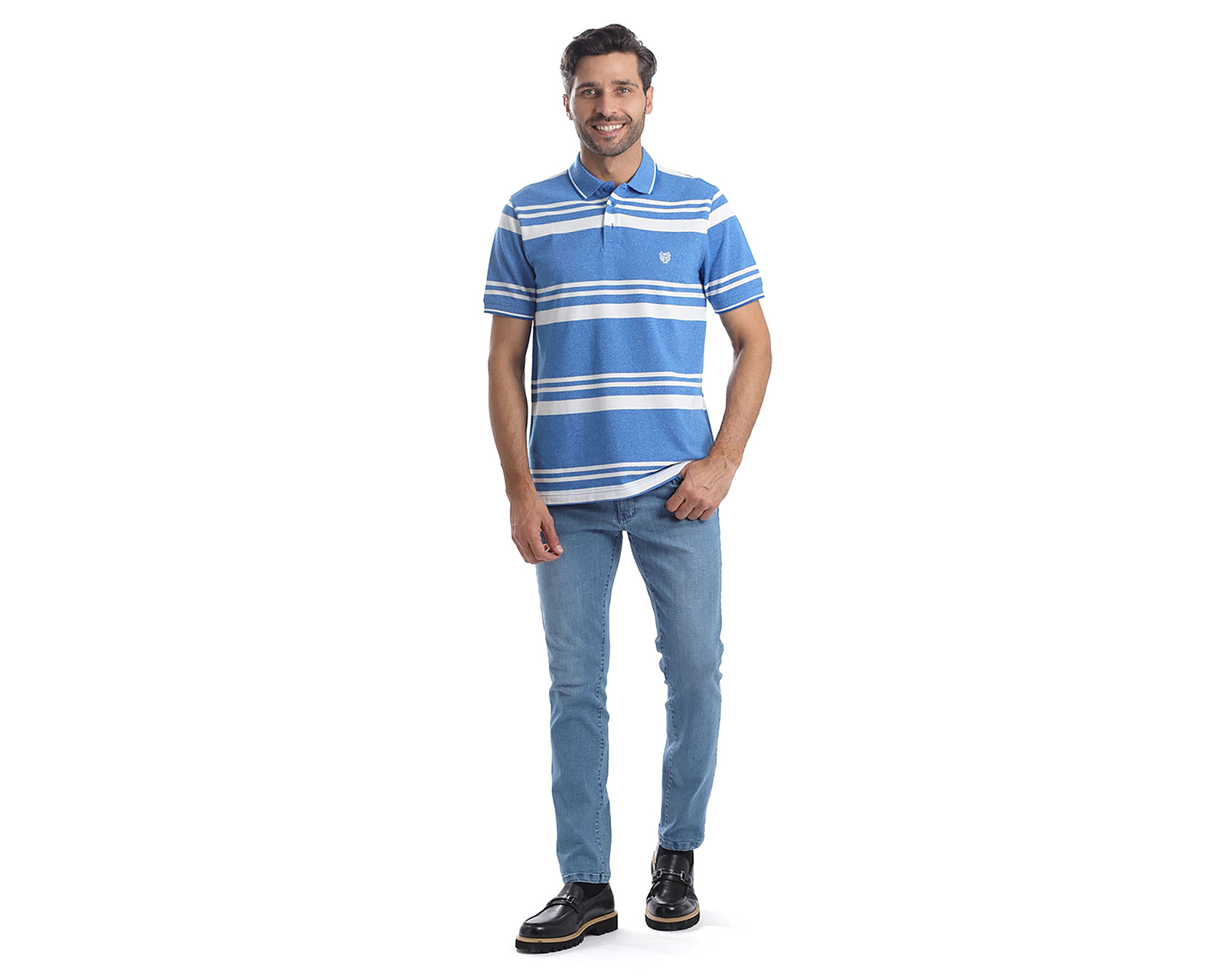 Foto 6 pulgar | Foto 5 | Playera Polo Chaps Azul para Hombre