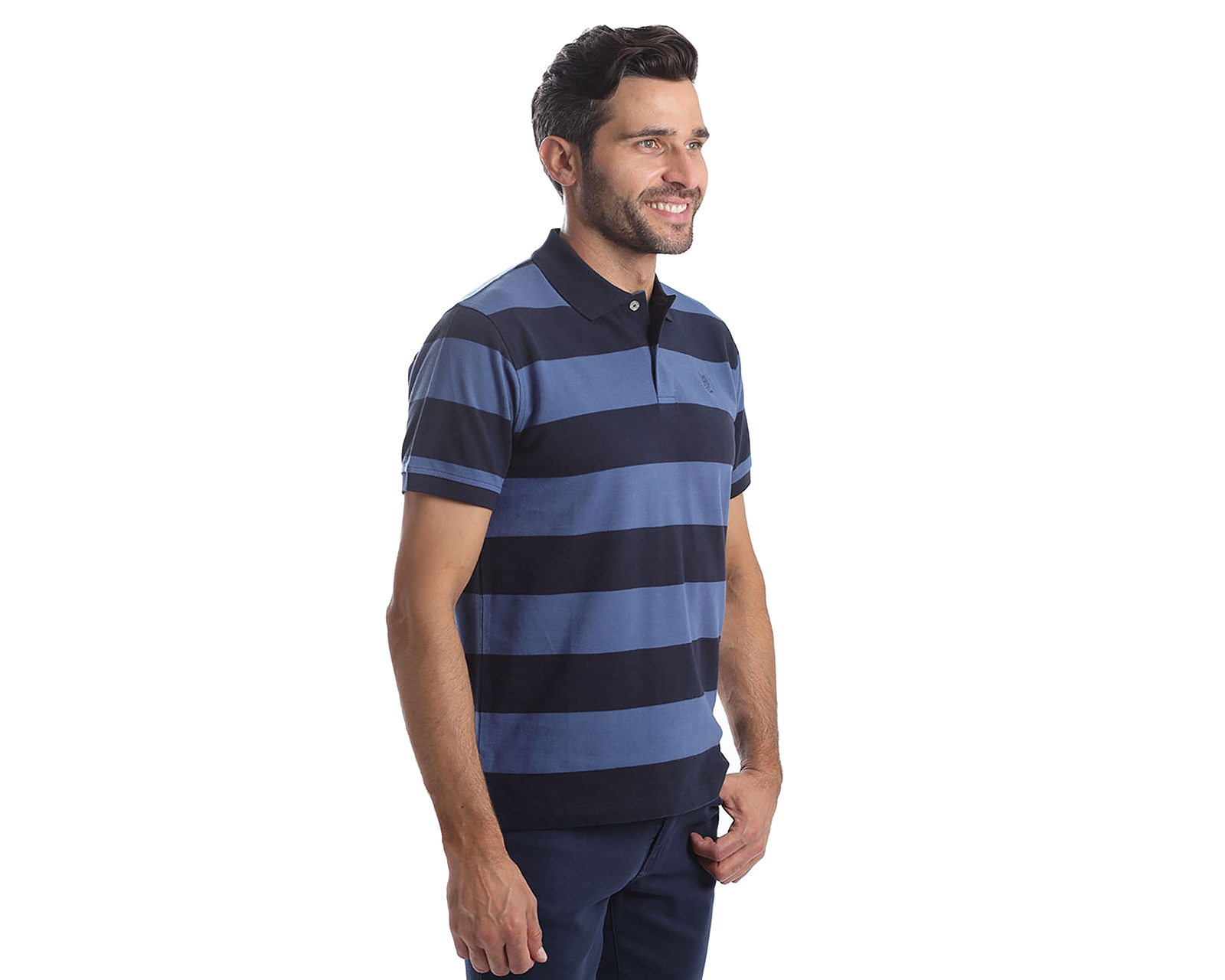 Foto 3 pulgar | Foto 2 | Playera Polo Chaps Azul para Hombre