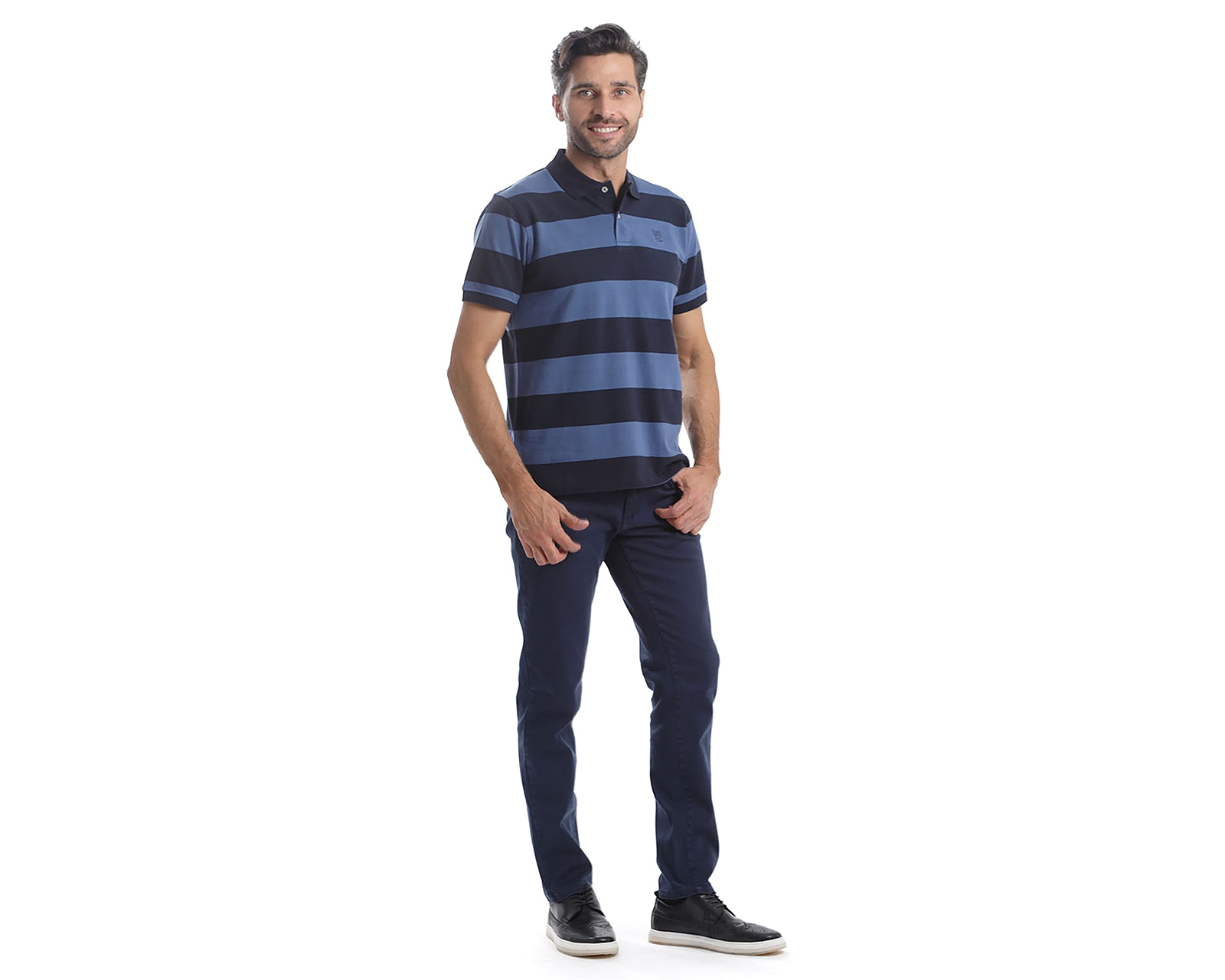 Foto 6 pulgar | Foto 5 | Playera Polo Chaps Azul para Hombre