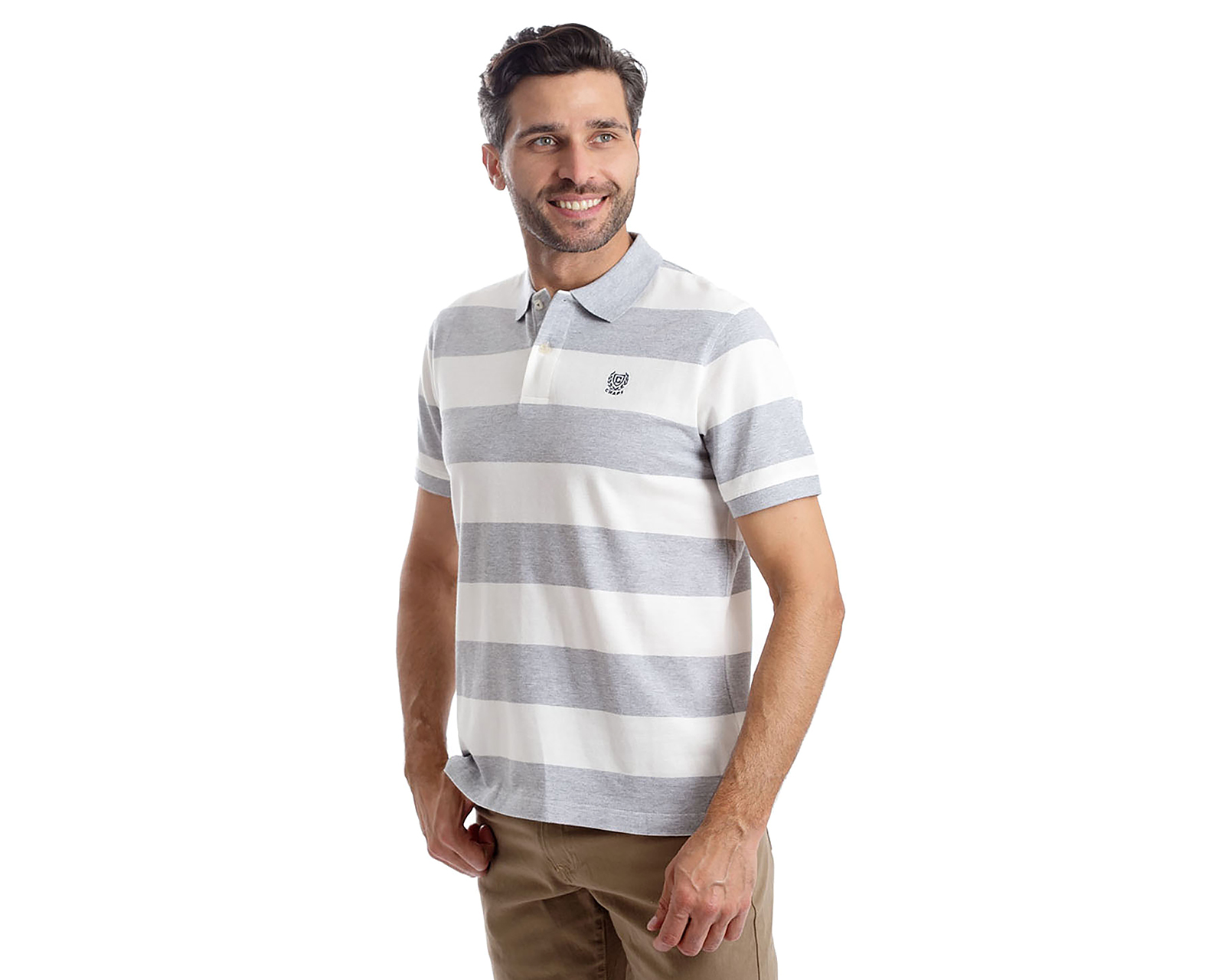 Foto 3 pulgar | Foto 2 | Playera Polo Chaps Gris para Hombre