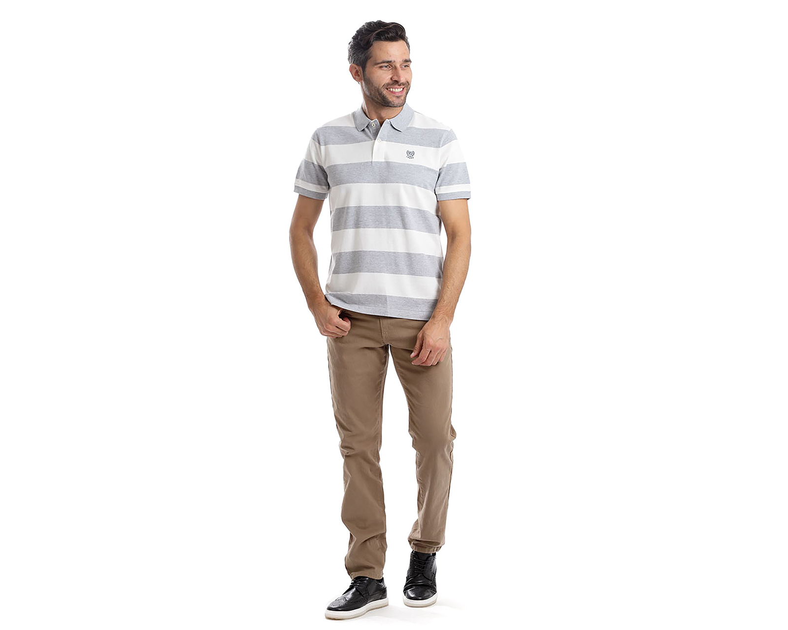 Foto 6 pulgar | Foto 5 | Playera Polo Chaps Gris para Hombre
