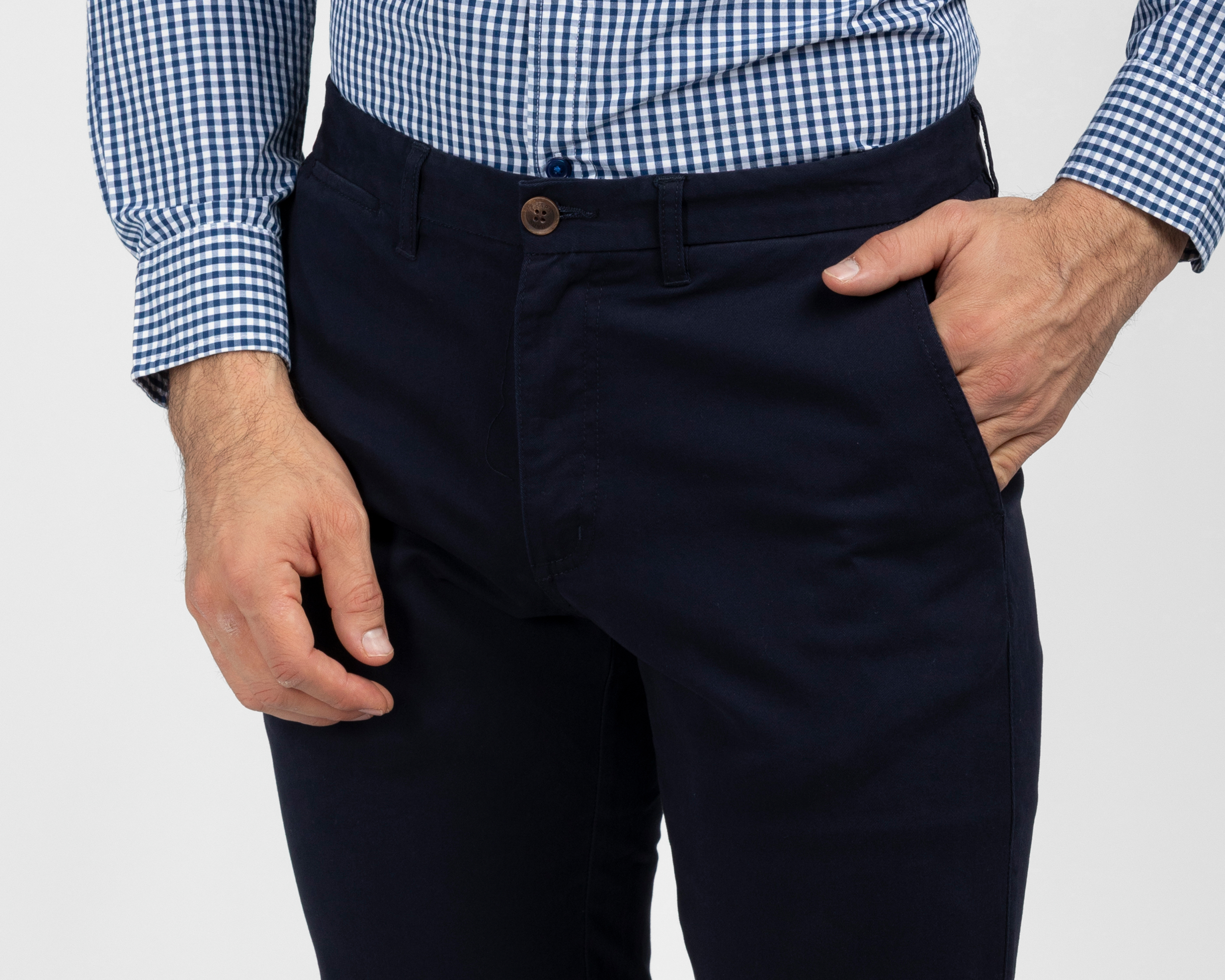 Foto 4 pulgar | Foto 3 | Pantalón Chino Chaps Azul para Hombre